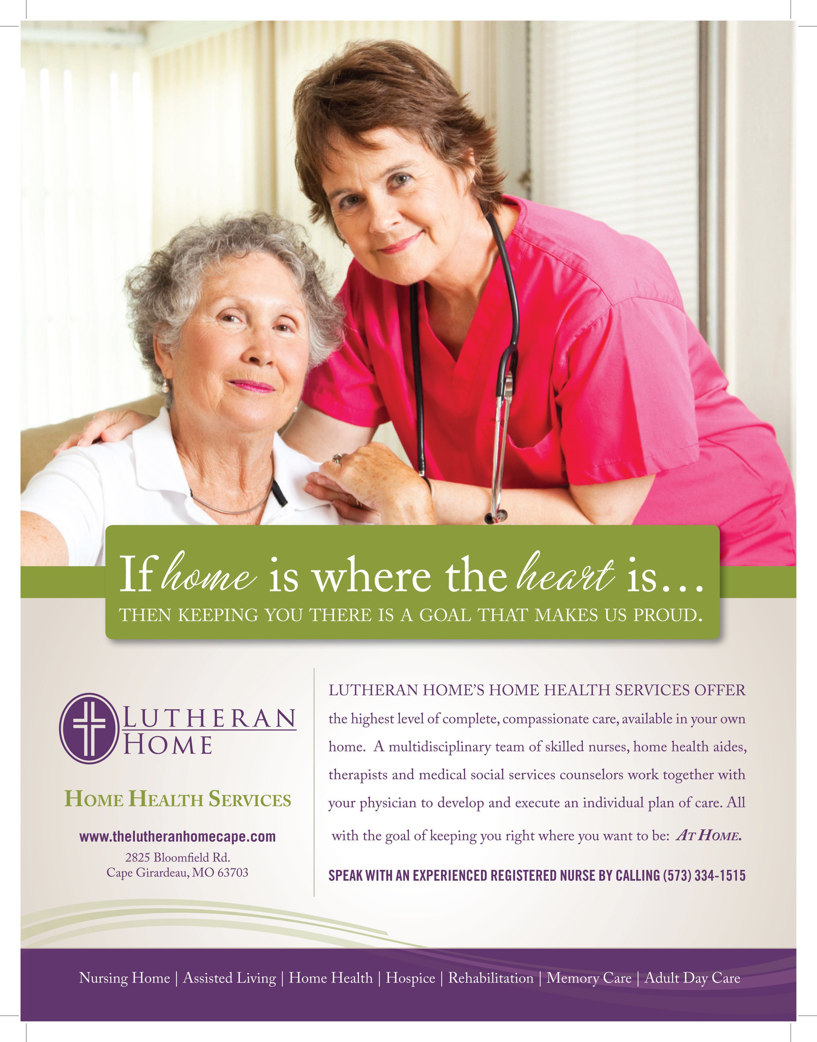 personal care assistant on print ad for home health care by bold marketing home health aide health marketing home health care