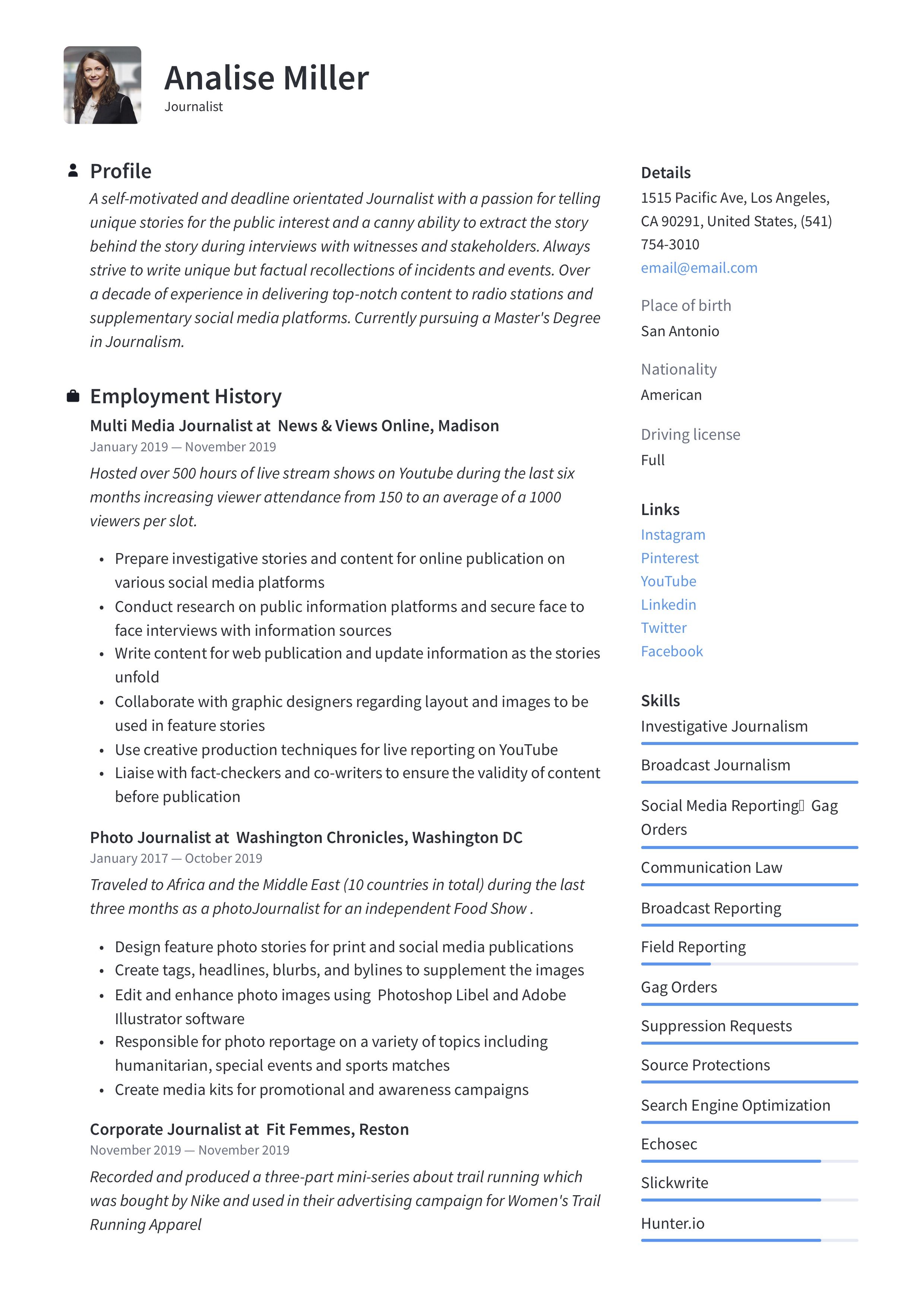 self employed job description on journalist resume template guided writing resume writing resume guide