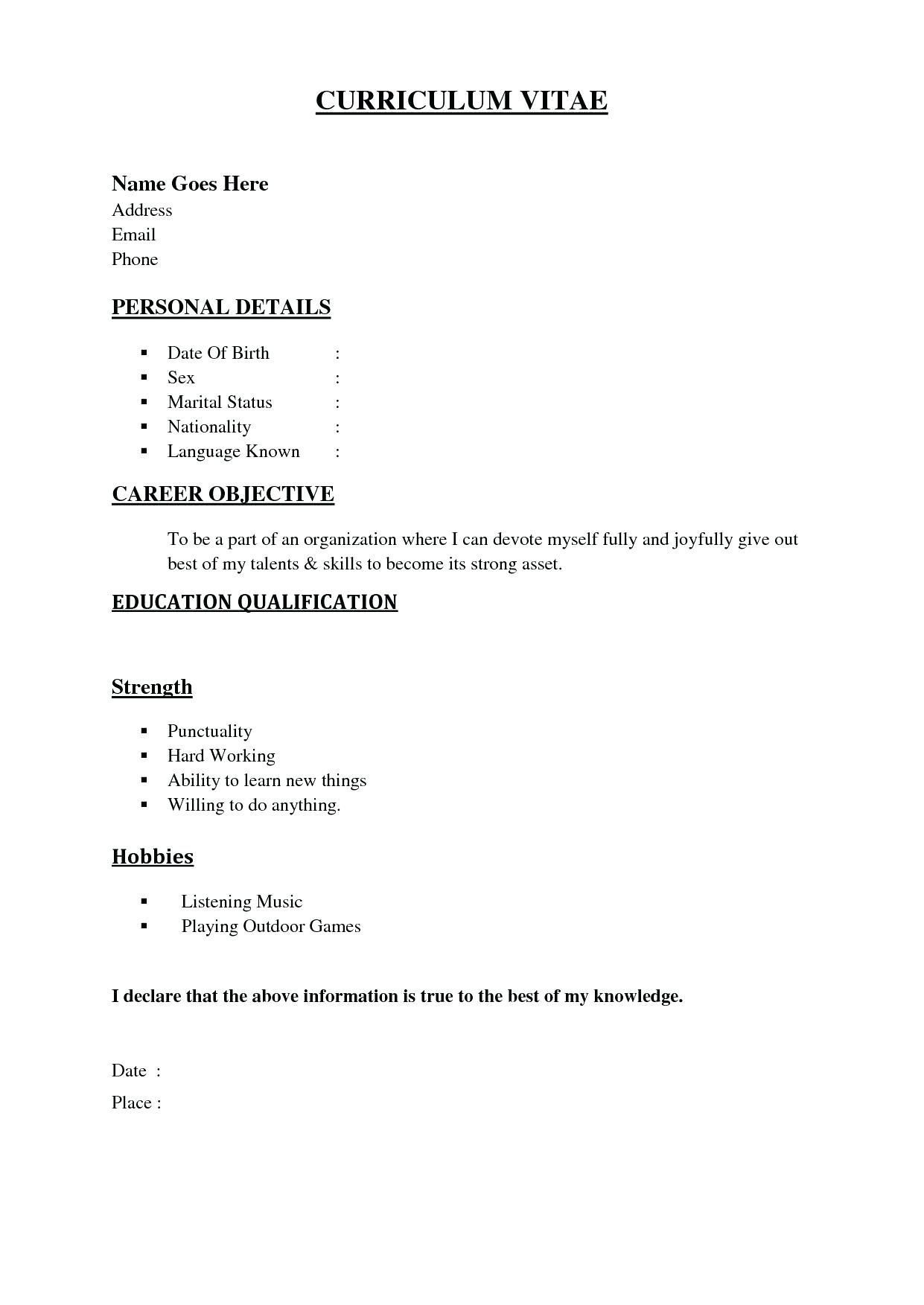 resume format in word simple on marriage resume format word file unique new south sample for girl template on projectmanagerresume nurs basic resume basic resume format simple resume sample