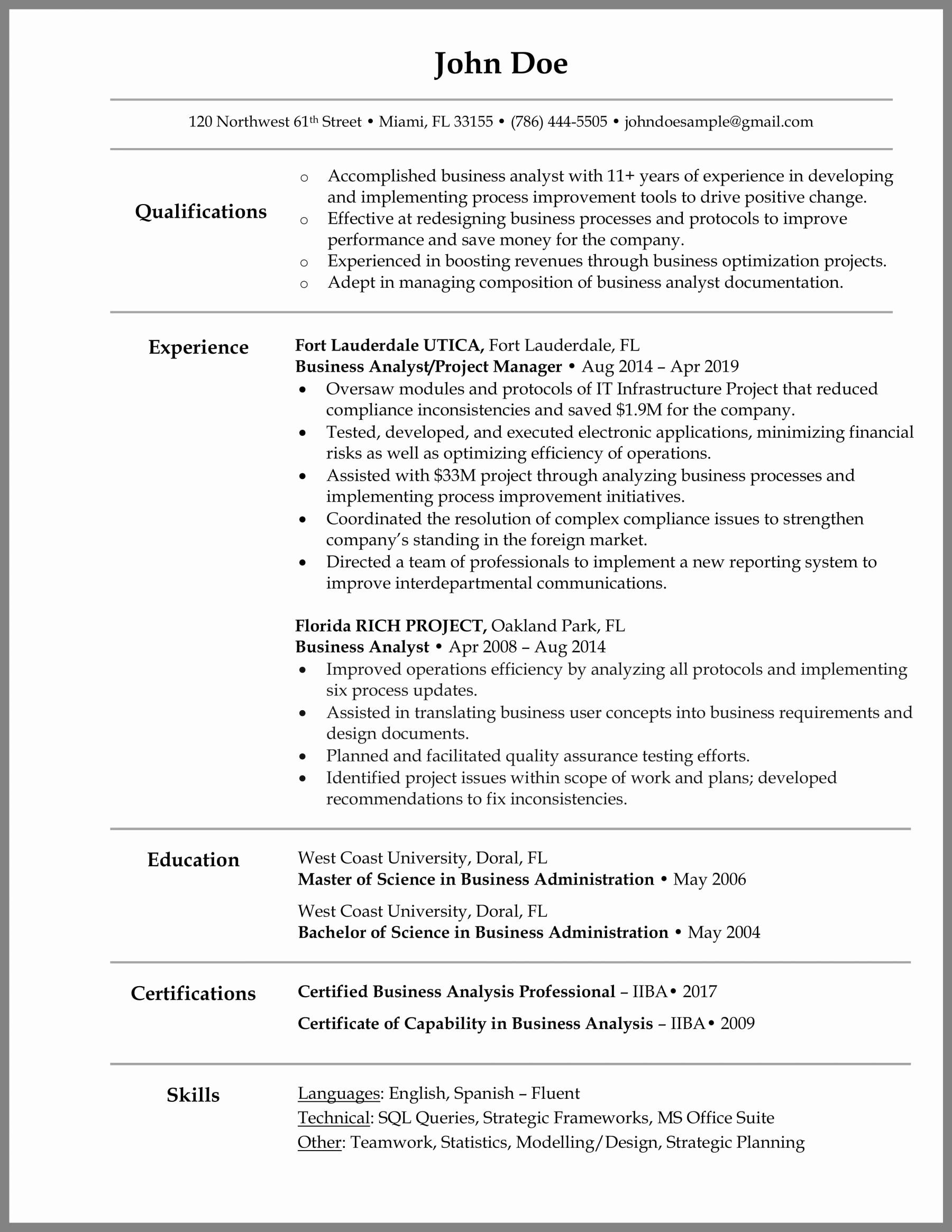 it business analyst resume sample on it business analyst resume beautiful business analyst resume