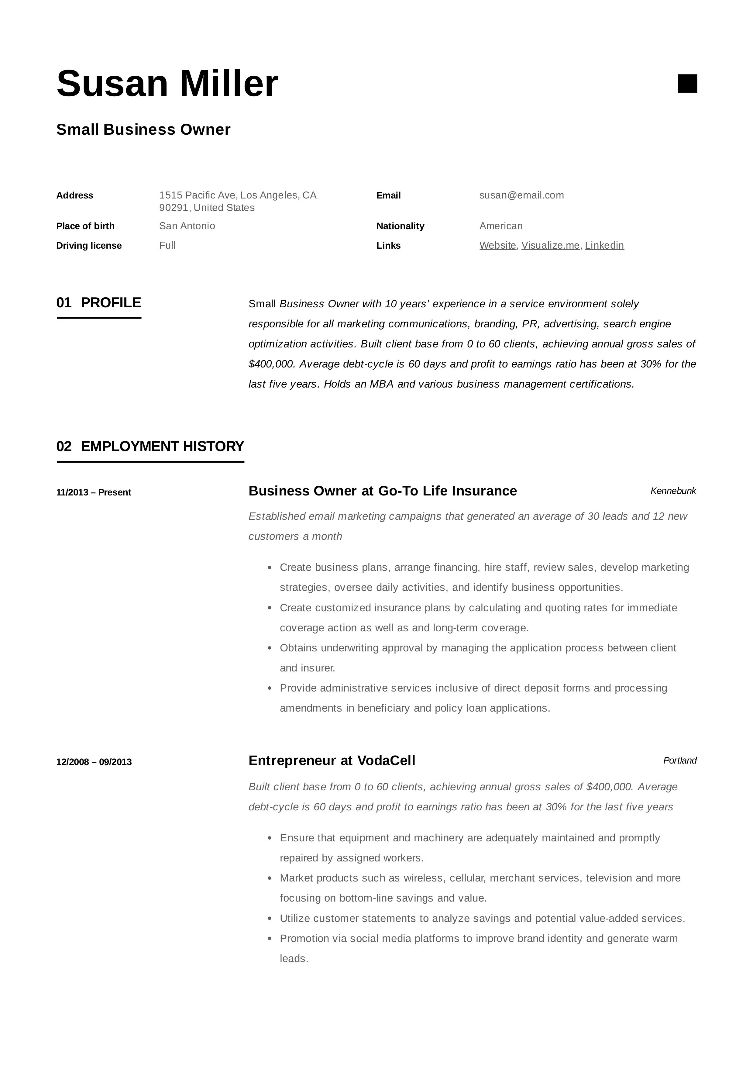 self employed job description on 12 small business owner resume examples ideas resume examples small business owner resume guide