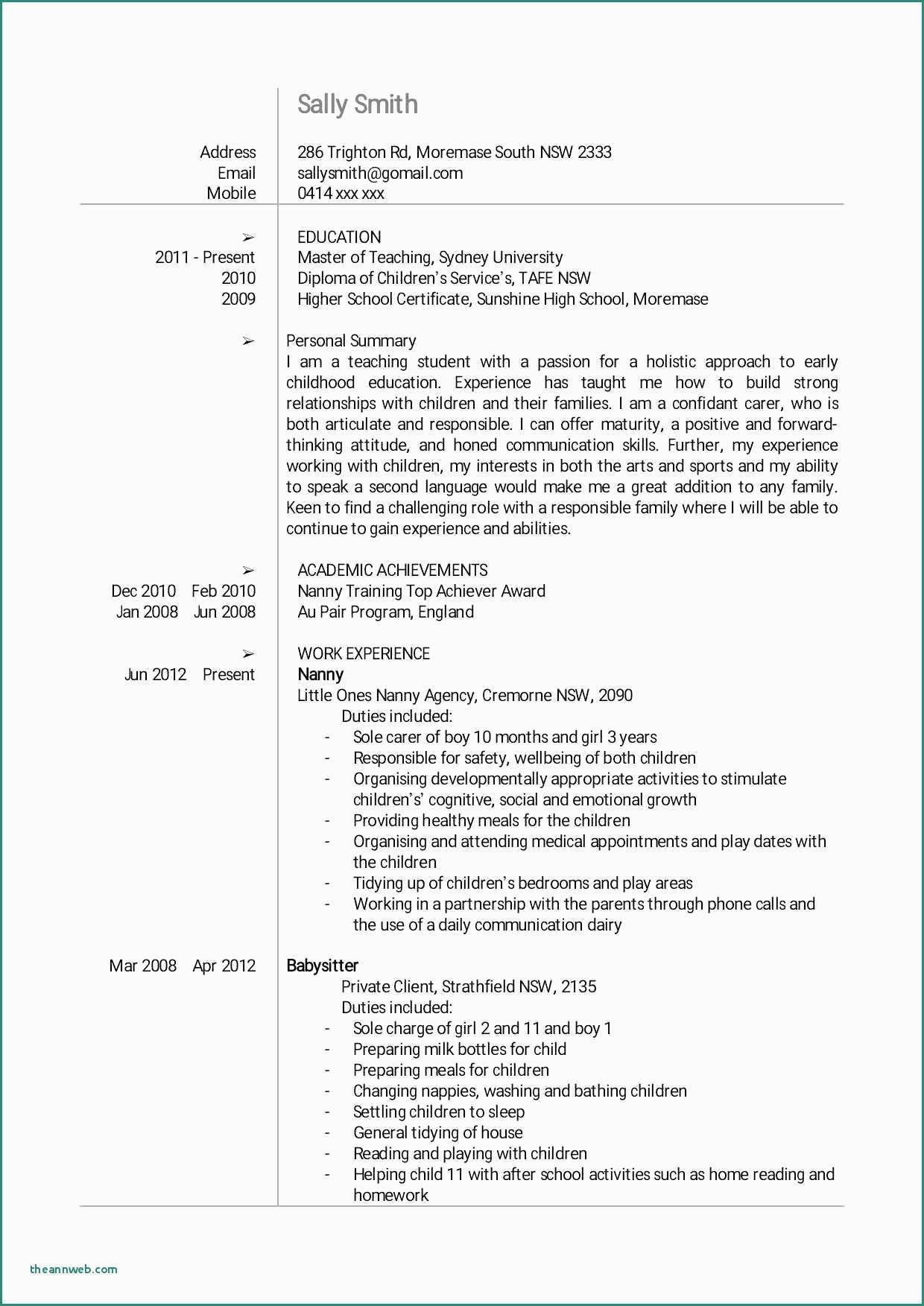 nanny description for resume on 73 elegant image of free resume templates new zealand check more at https www ourpetscrawley com 73 elegant image of free resume templates new zealand