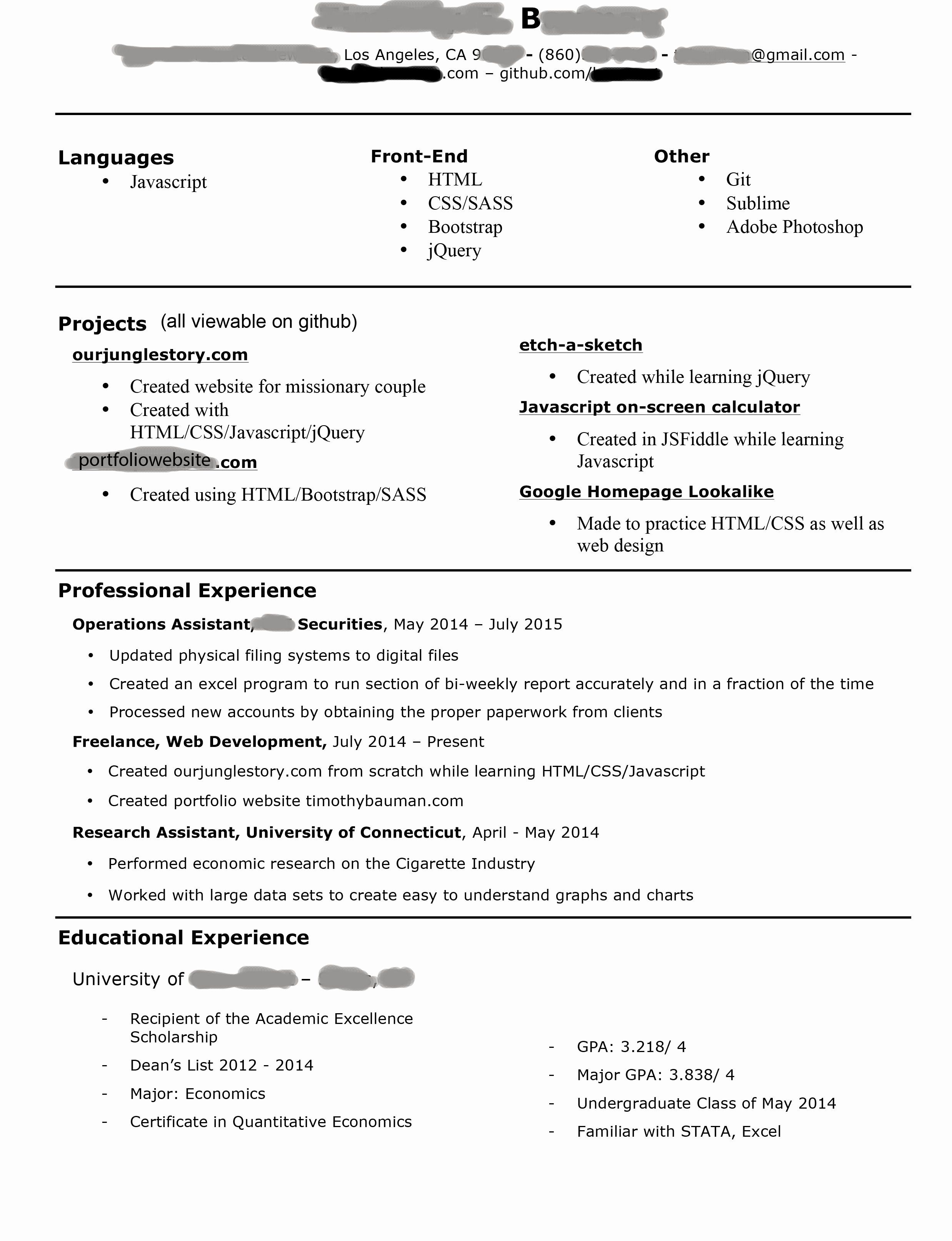 front end developer resume sample on junior web developer resume awesome starting to look for jobs as a jr front end web developer how s my resume examples web developer resume job resume samples