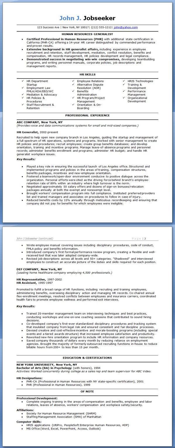 human resources generalist resume sample on hr generalist resume examples resume downloads resume examples human resources resume cover letter for resume