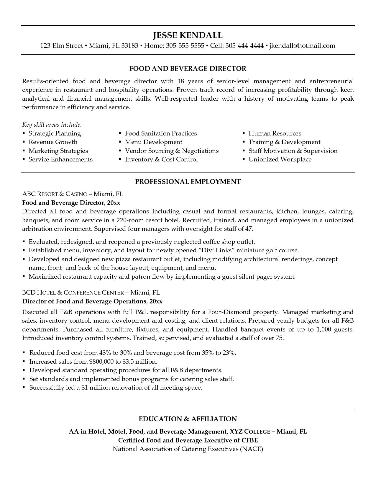 food and beverage resume on food and beverage manager resume modern food and beverage manager resume of 35 interesting fo manager resume resume cover letter examples resume