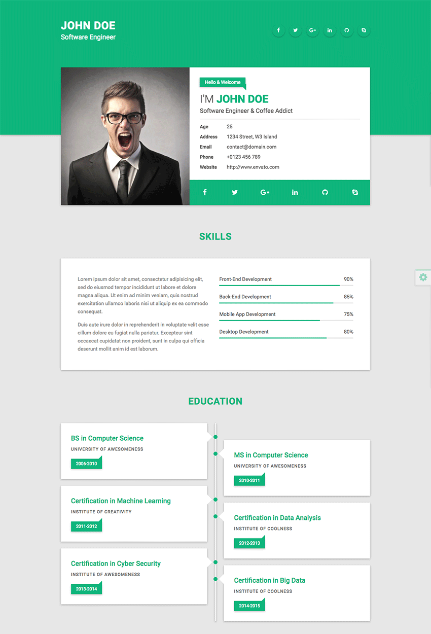 create personal website for resume on resultat de recherche d images pour web resume