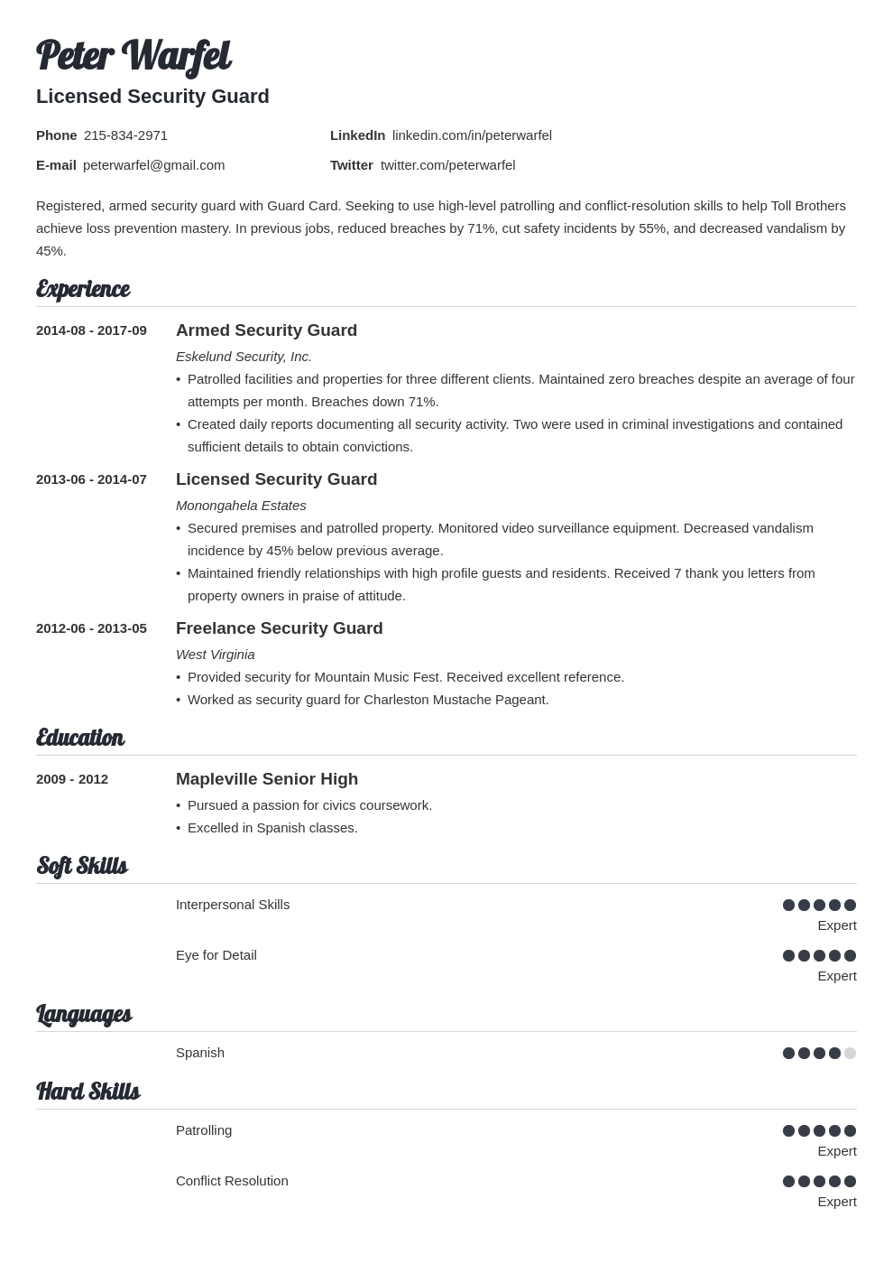 security guard resume on security guard resume example template valera resume examples resume conflict resolution skills