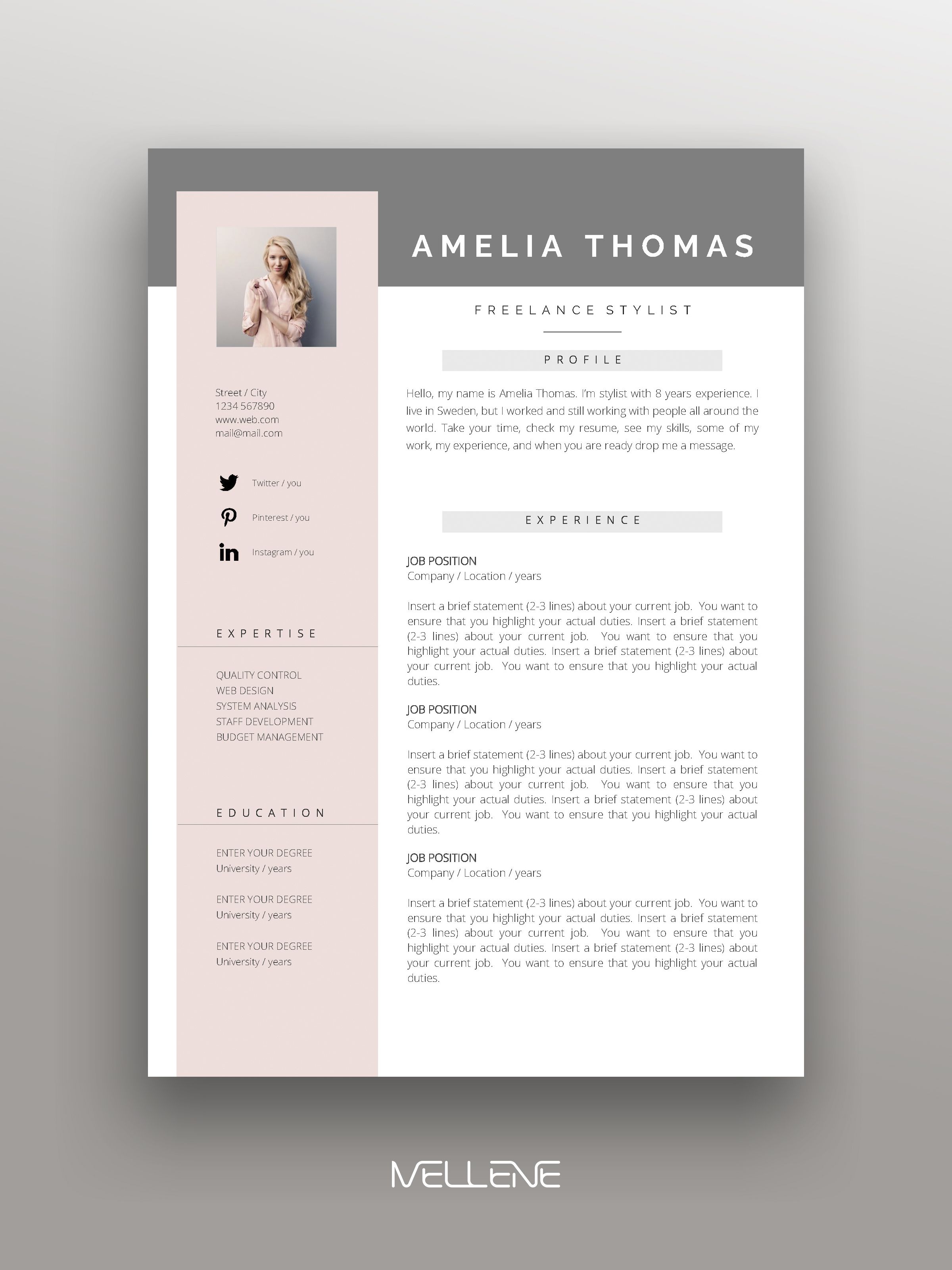 resume template 3 page cv template cover letter instant etsy personal branding design resume design creative resume design template personal resume template on resume template 3 page cv template cover letter instant etsy personal branding design resume design creative resume design template