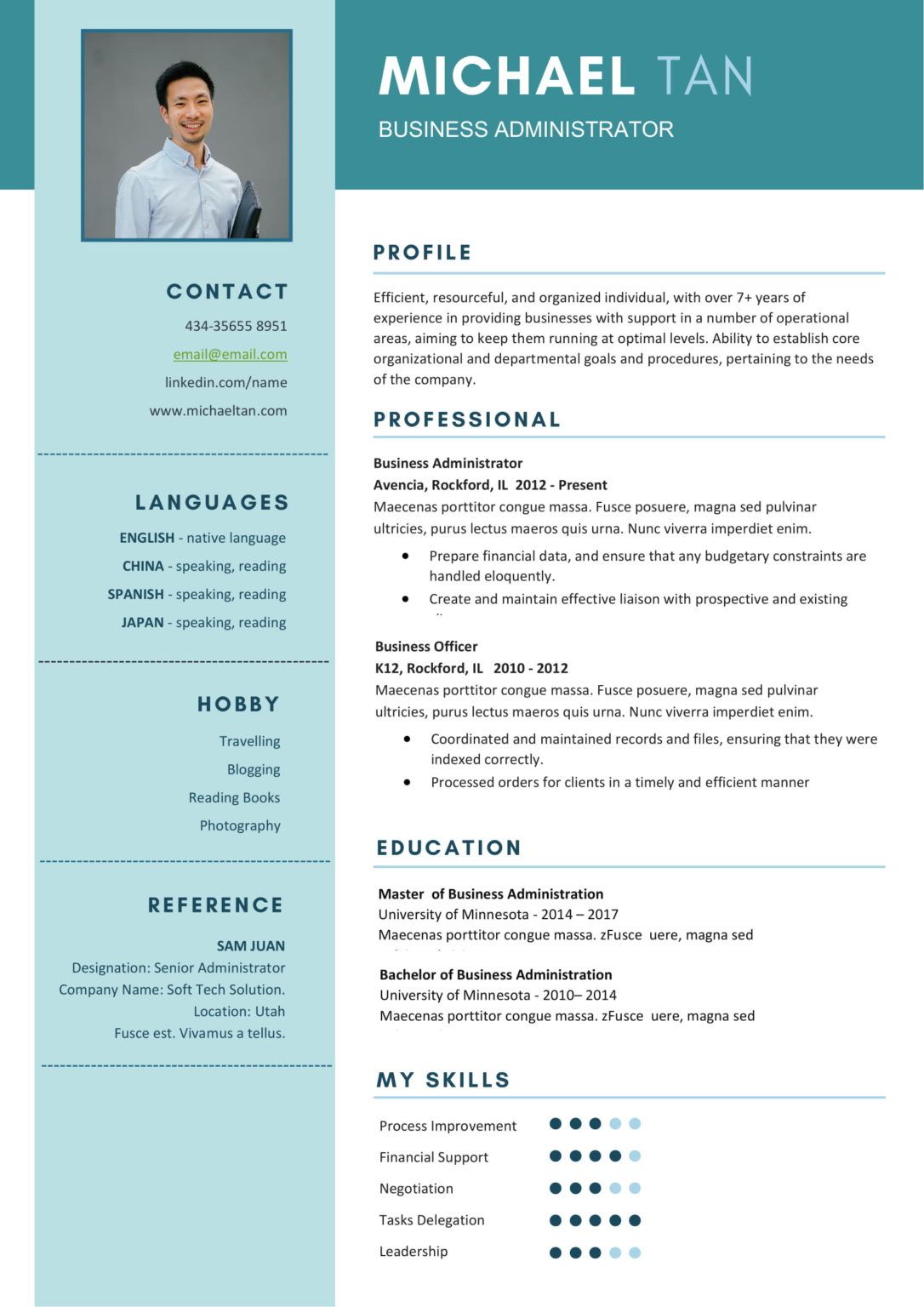 how to create a resume on free business administrator resume template free download in 2021 free resume template download resume design template free resume template