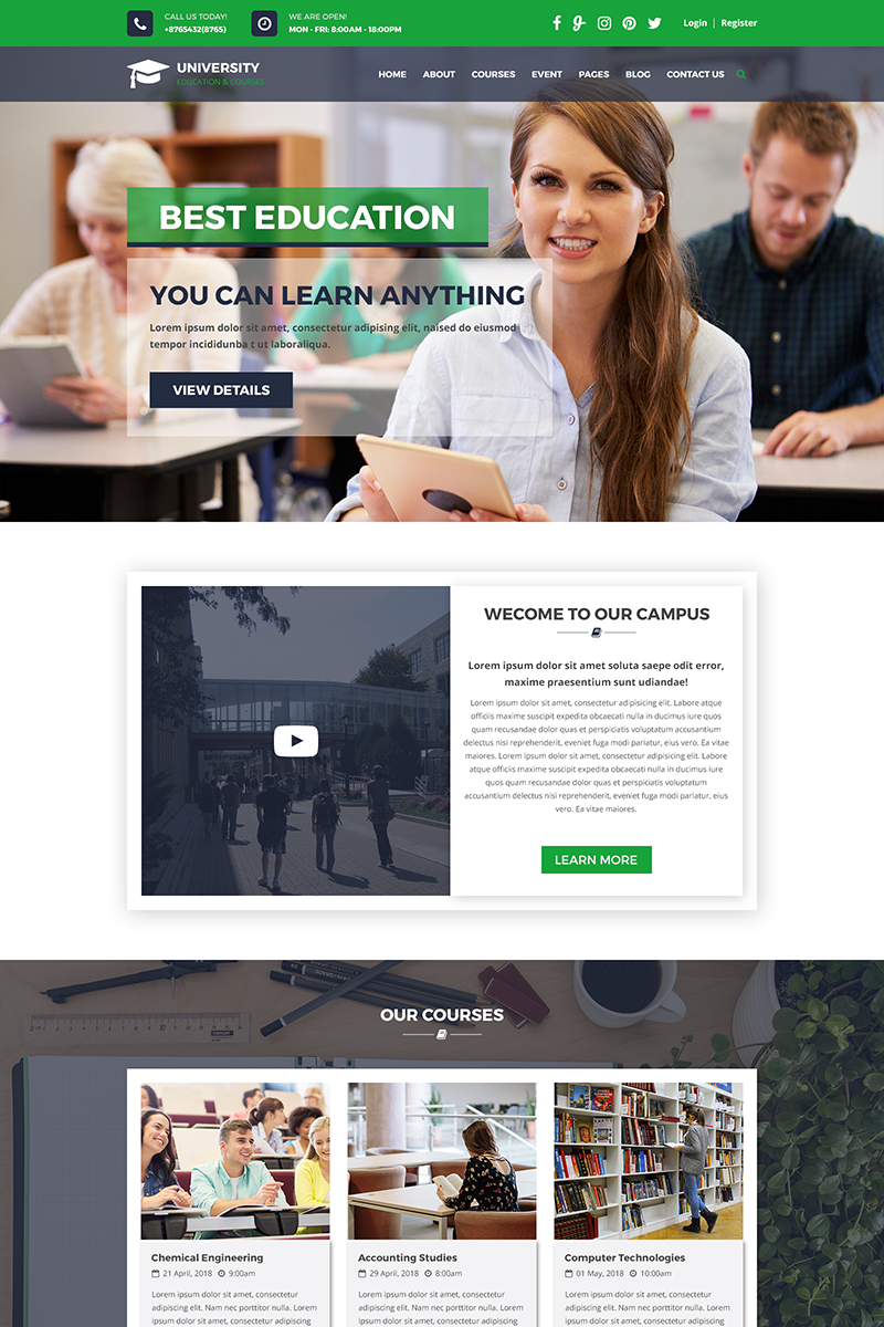 teacher website templates free on university educational course and university psd template education education website templates education templates