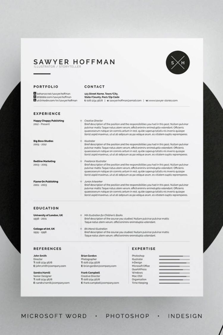 best one page resume template on resume cv sawyer resume design graphic design cv resume design template