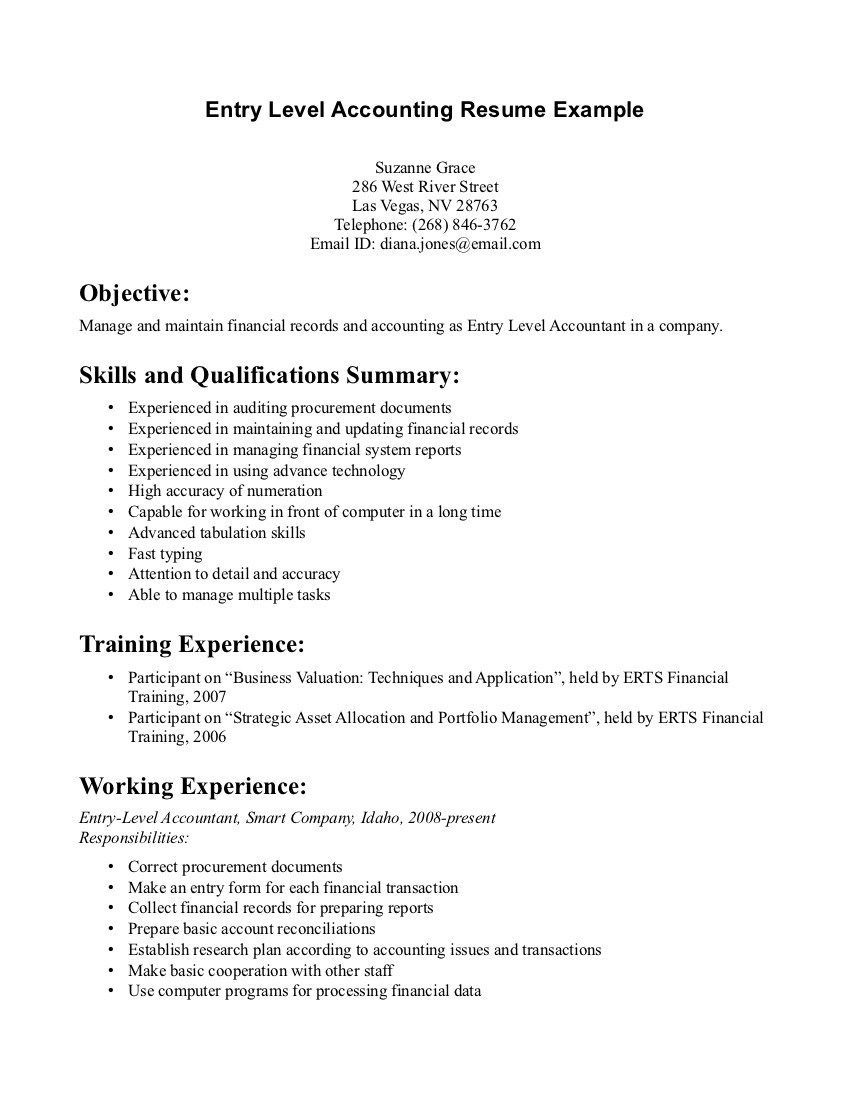 accounting technical skills resume on entry level accounting resume examples job resume examples accountant resume resume objective