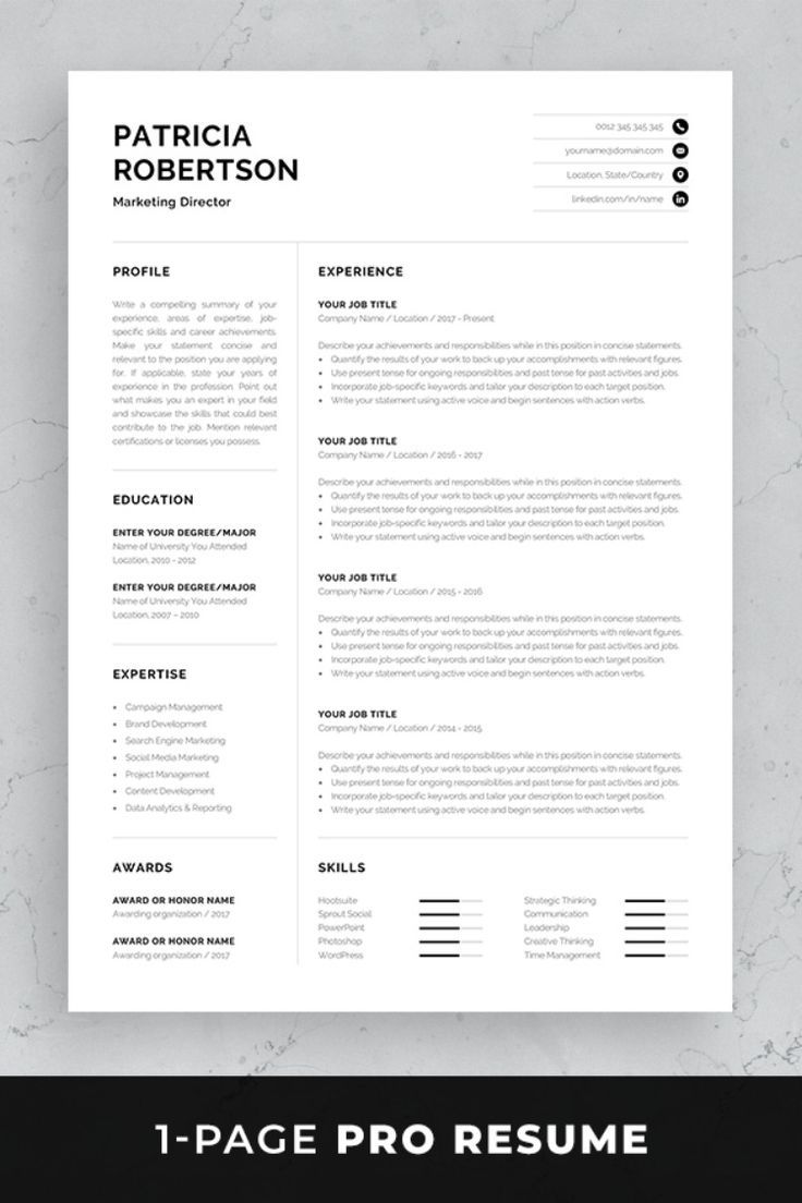 how to write a one page resume on pin on creative resume templates