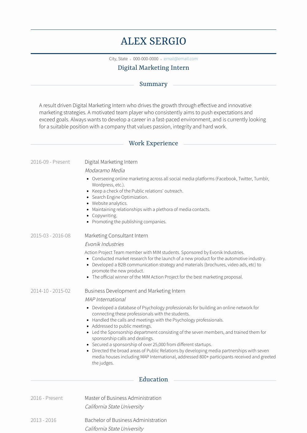 resume for social media marketing on digital marketing resume sample lovely digital marketing intern resume samples templates marketing resume digital marketing digital marketing quotes