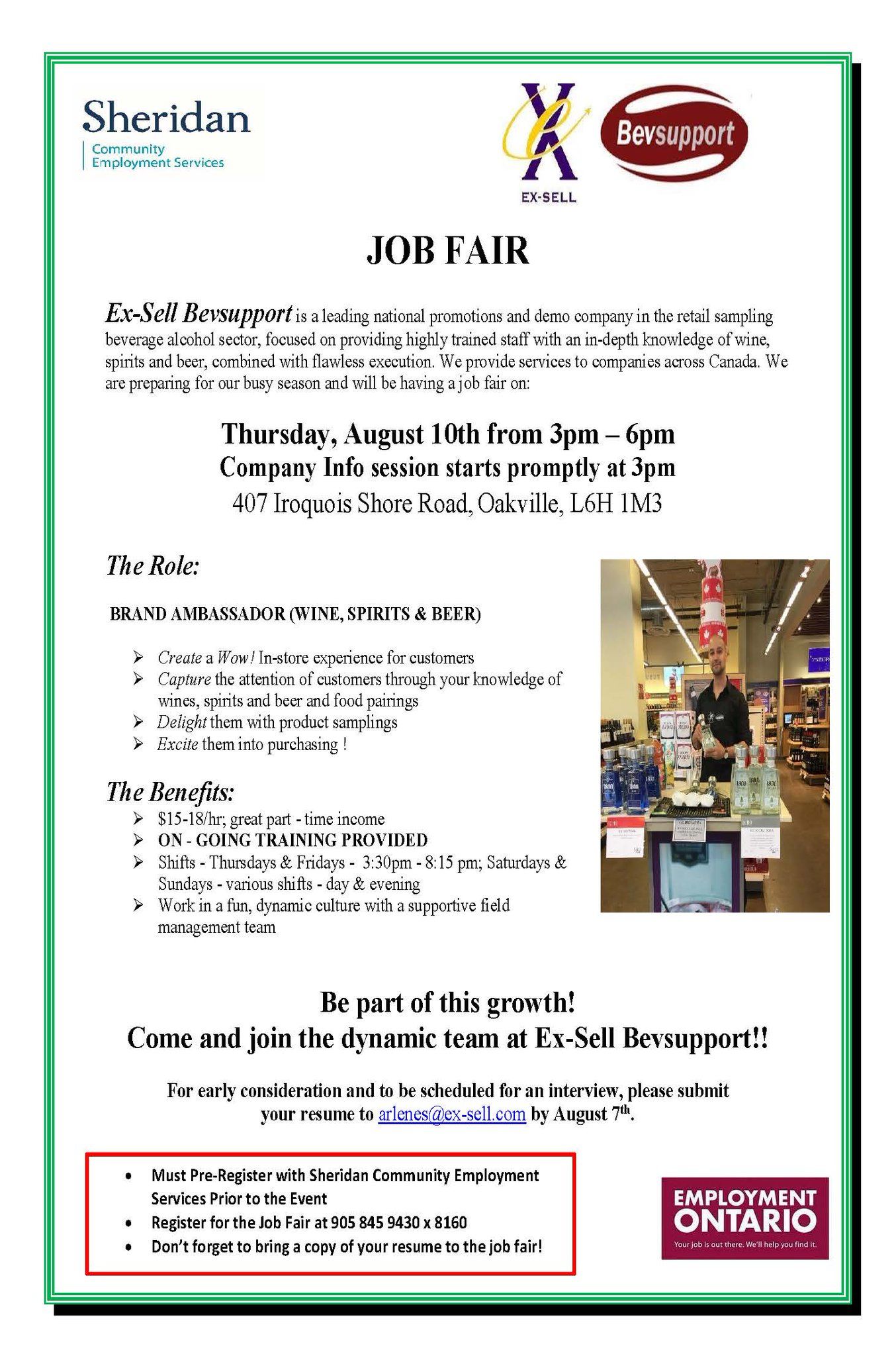 liquor brand ambassador resume on ces sheridan college commempserv twitter sheridan college job fair sheridan