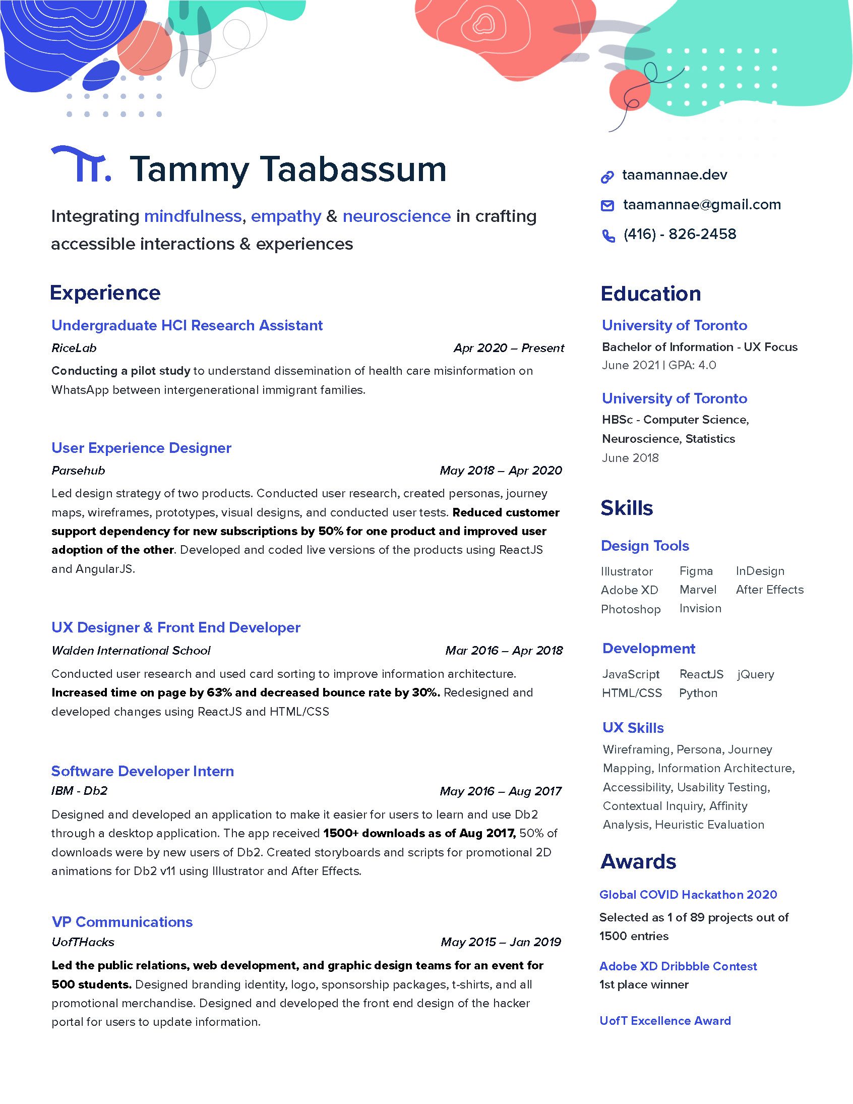ux research assistant on cv ux university of toronto research assistant neuroscience