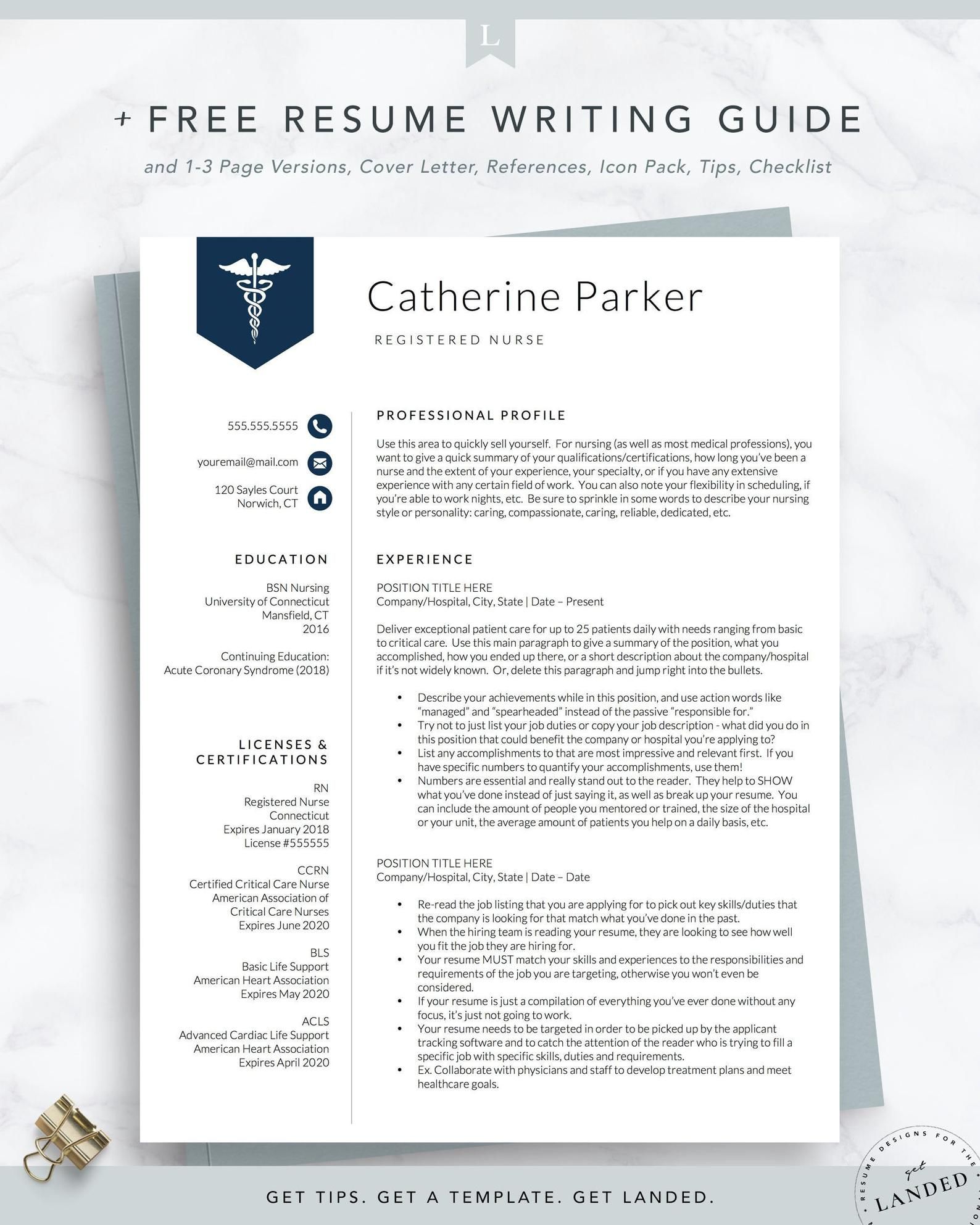 resume writing certification free on nursing resume template for word pages nurse resume doctor etsy in 2021 medical resume template medical resume nursing resume template