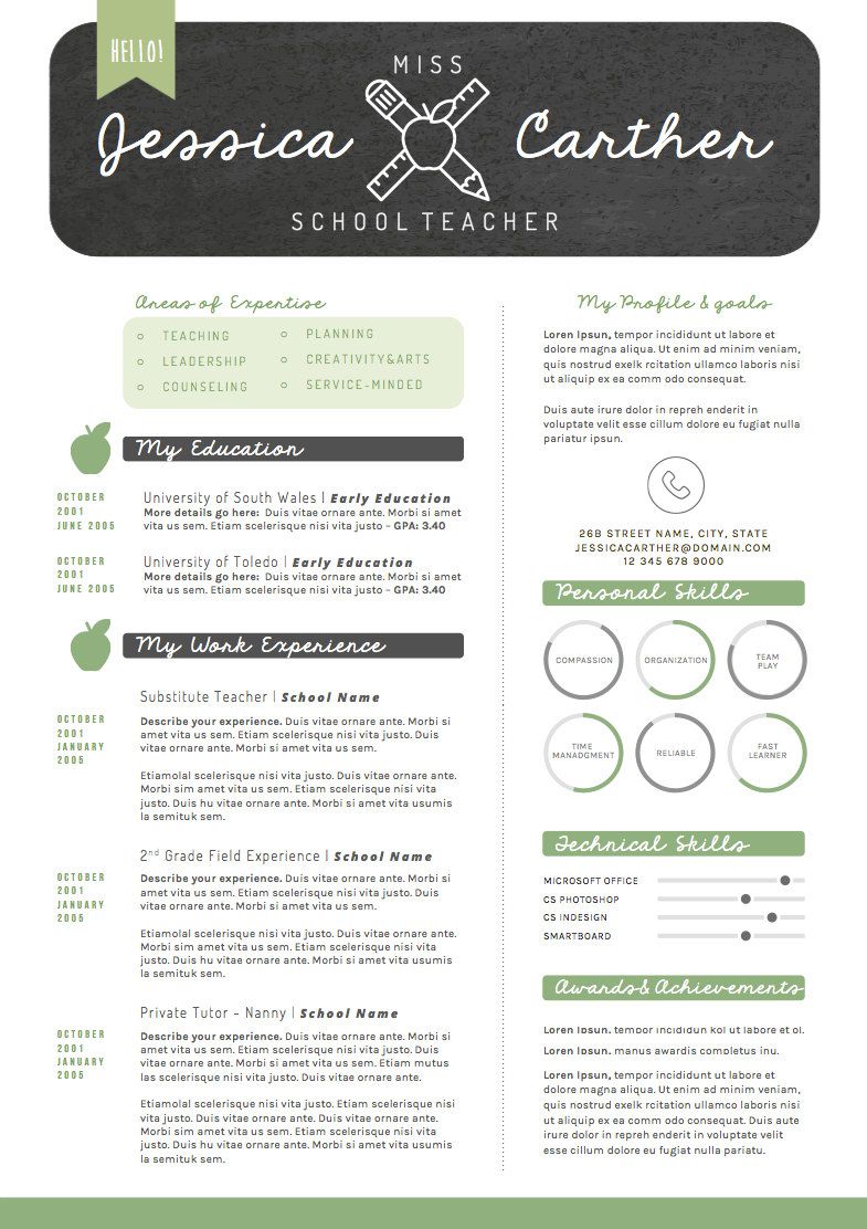 substitute teacher resume templates on resume template cv template cover letter for word 4 page etsy teacher resume template teacher resume teacher resume examples