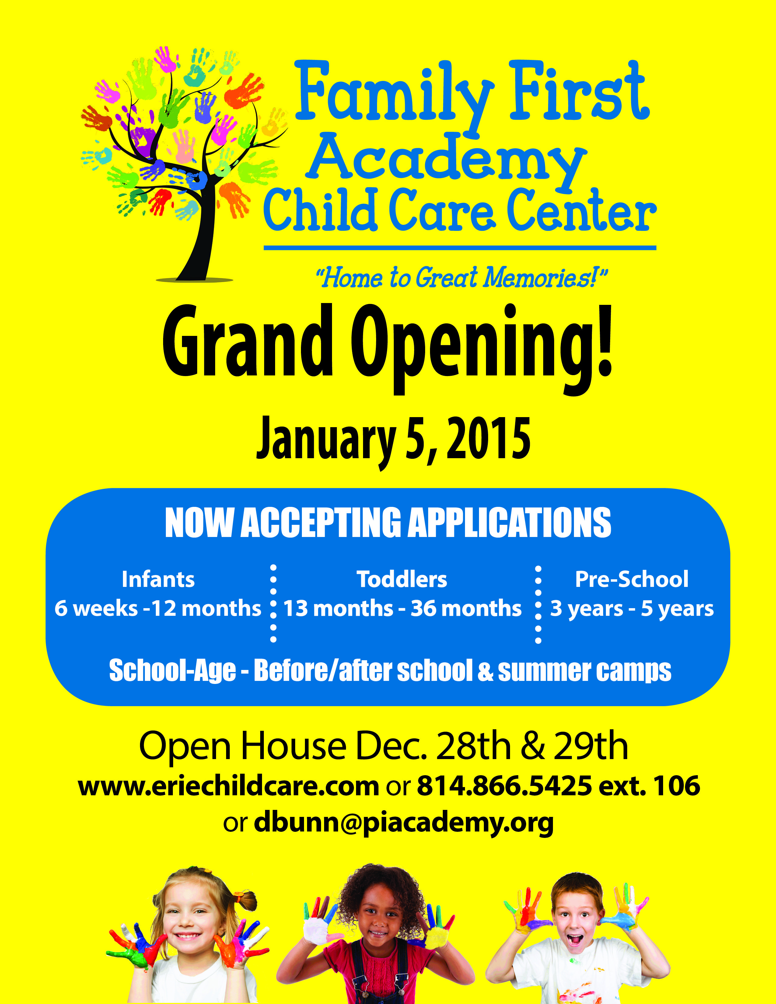 it s finally here the grand opening of family first academy child care is january 5th be sure to come into train activities education and training childcare affordable child care on it s finally here the grand opening of family first academy child care is january 5th be sure to come into train activities education and training childcare