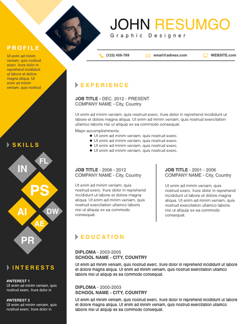 graphic designer resume template on deimos square resume template resumgo com graphic design resume resume design template resume design