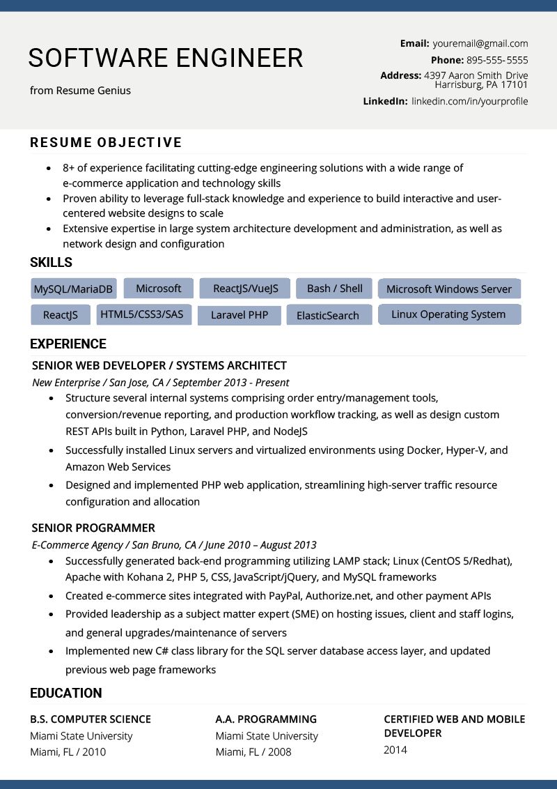 software engineer resume examples 2021 on it developer resume examples in 2021 engineering resume resume software computer skills resume