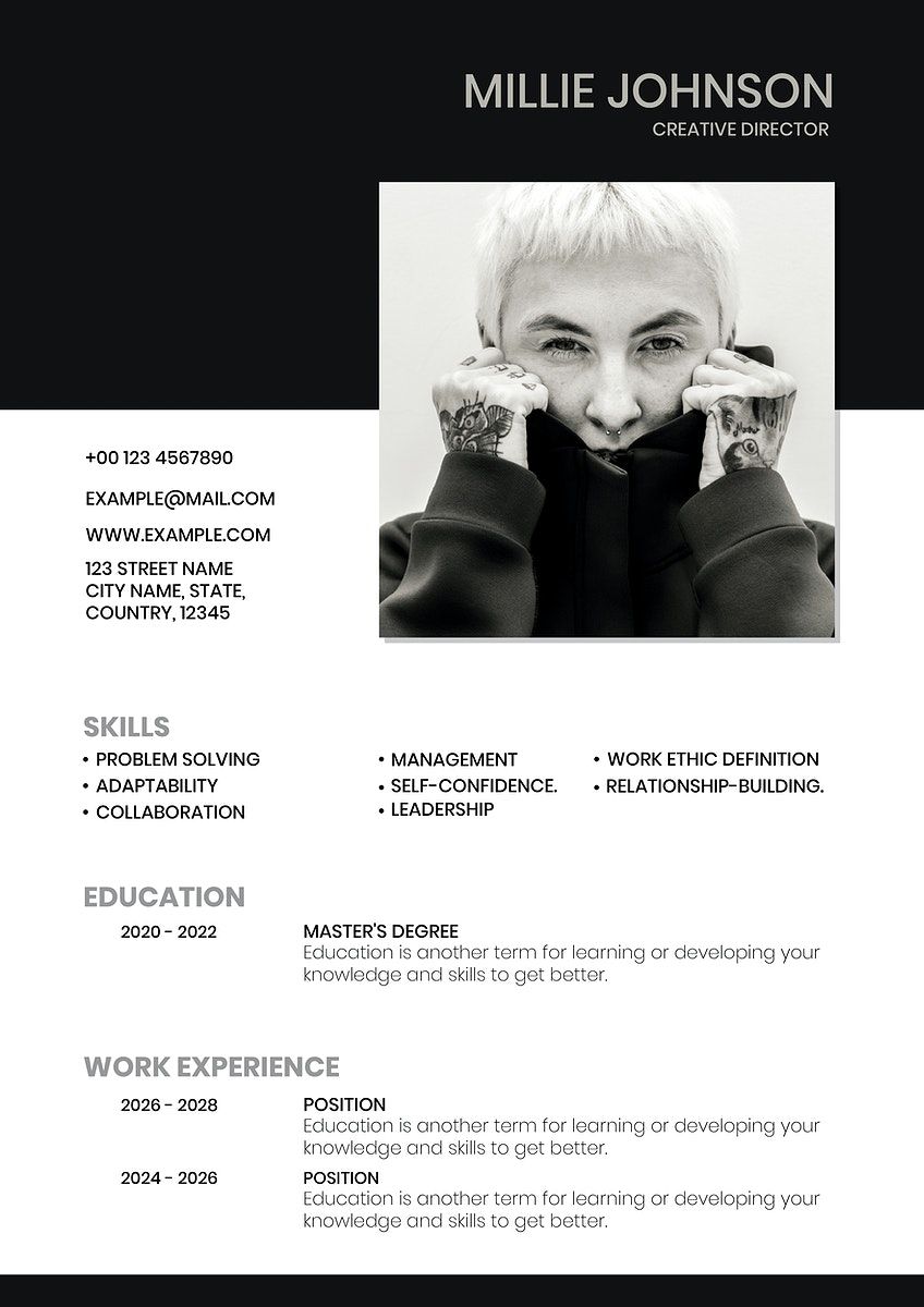 entry levelfashion designer resume on download premium vector of creative fashion editable cv template vector in 2021 cv template skills to learn resume design template