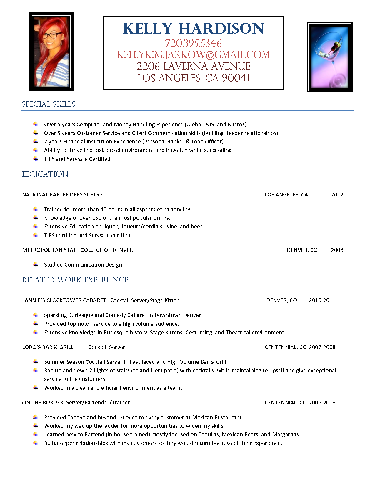 bartender resume sample no experience on bartender resume resume skills job resume samples best resume