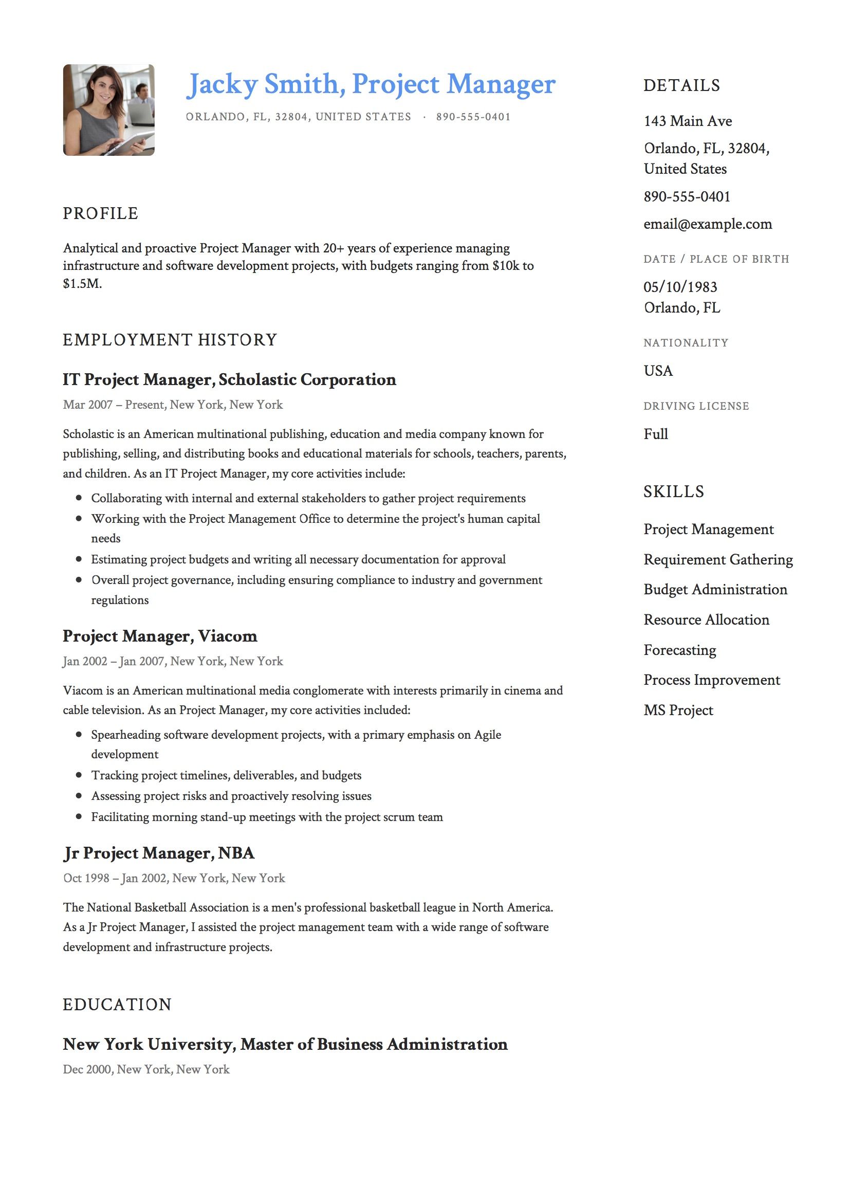 project coordinator resume points on 12 best project manager resume examples templates ideas project manager resume manager resume resume examples
