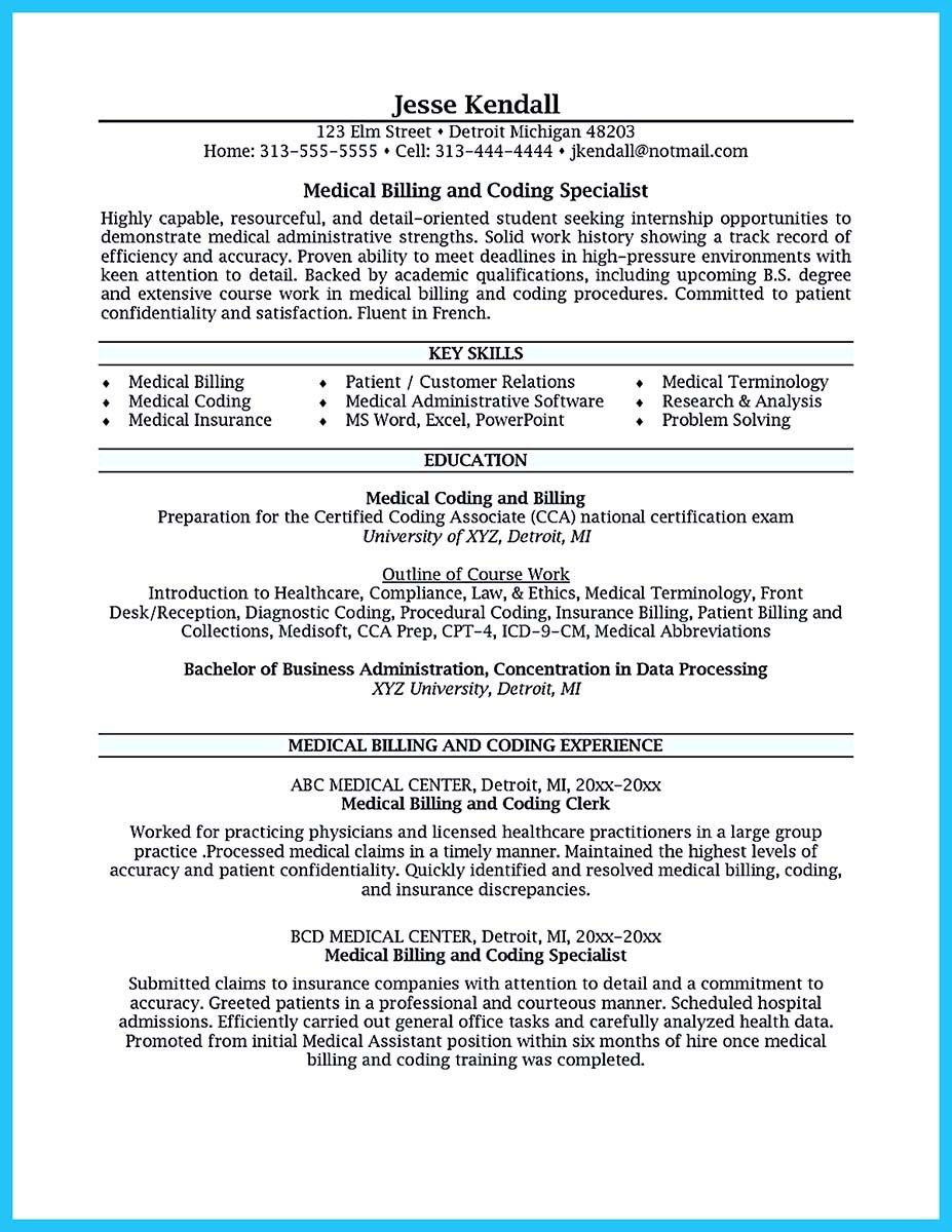 medical billing and coding schools on awesome exciting billing specialist resume that brings the job to you check more at http medical coder resume billing and coding medical billing and coding