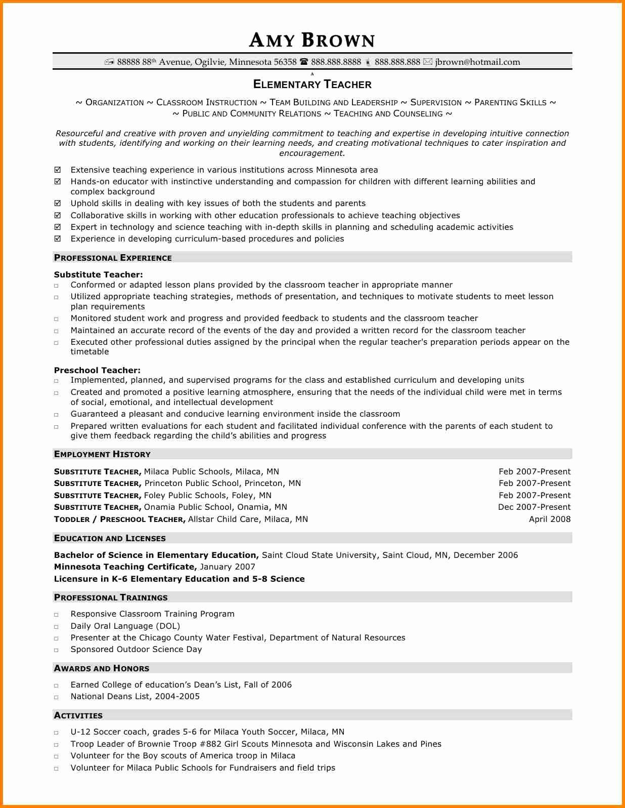 teacher objective for resume on elementary school teacher resume inspirational 10 elementary teacher resume format teacher resume examples teacher resume education resume