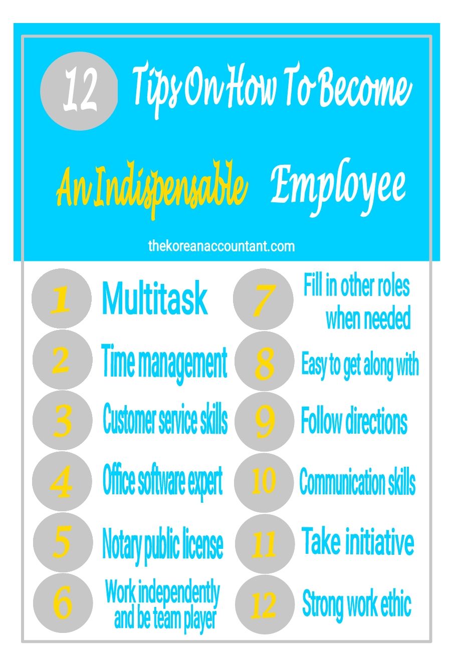 how to become an accountant on 12 tips on how to become an indispensable employee the korean accountant how to become communication skills employee