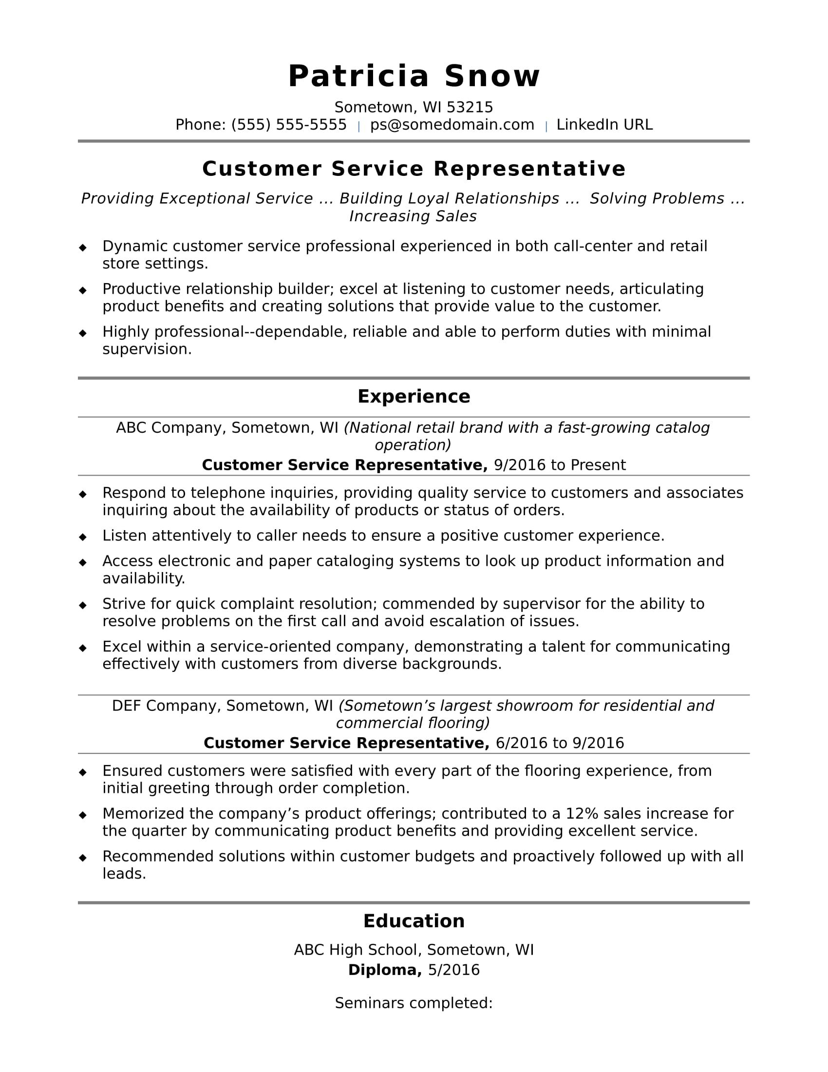 view our sample resume for an entry level customer service representative for ideas on h customer service resume examples resume skills customer service resume customer service resume example skills on view our sample resume for an entry level customer service representative for ideas on h customer service resume examples resume skills customer service resume