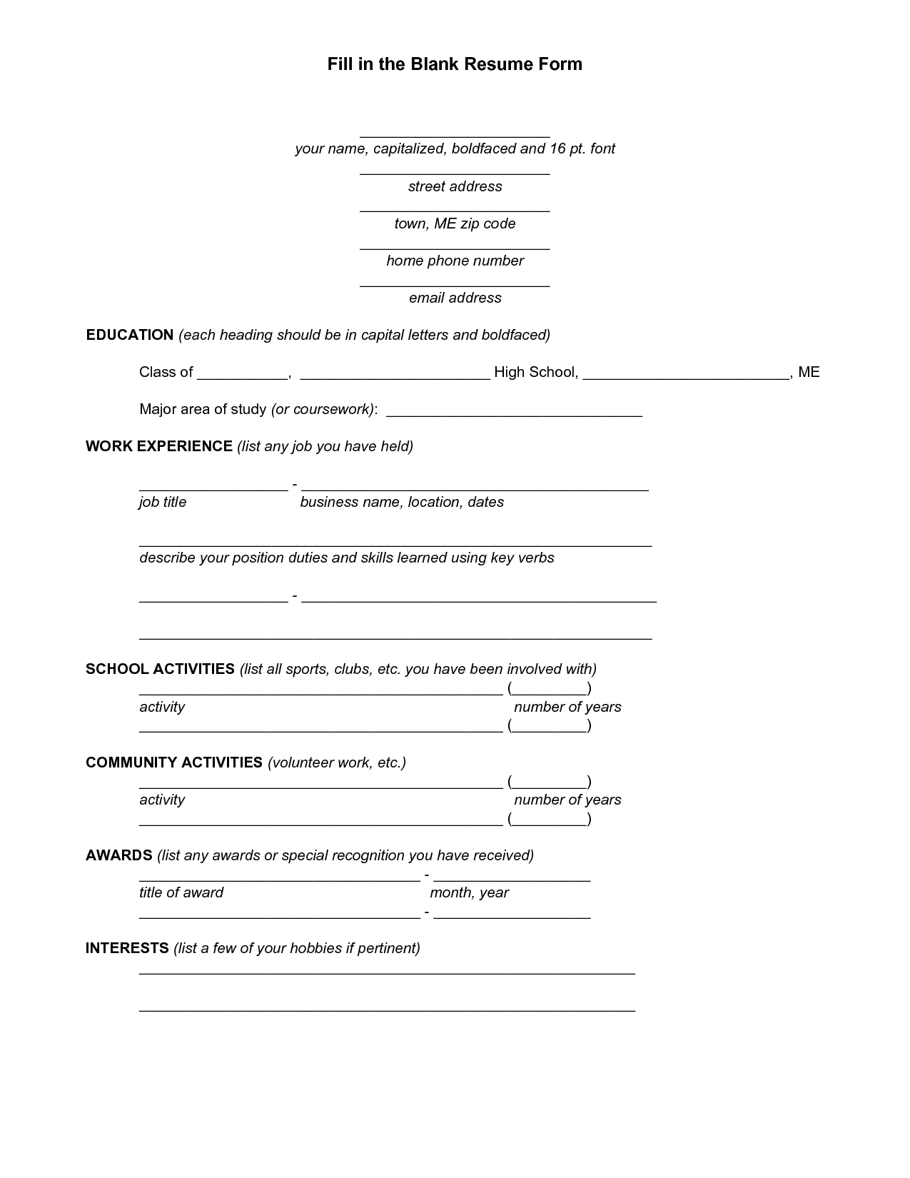free resume forms on resume templates you can fill in resume resumetemplates templates student resume template free printable resume templates resume form