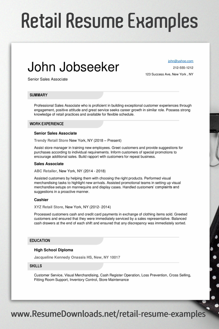 resume for retail sales associate on retail resume examples retail resume examples retail resume resume examples