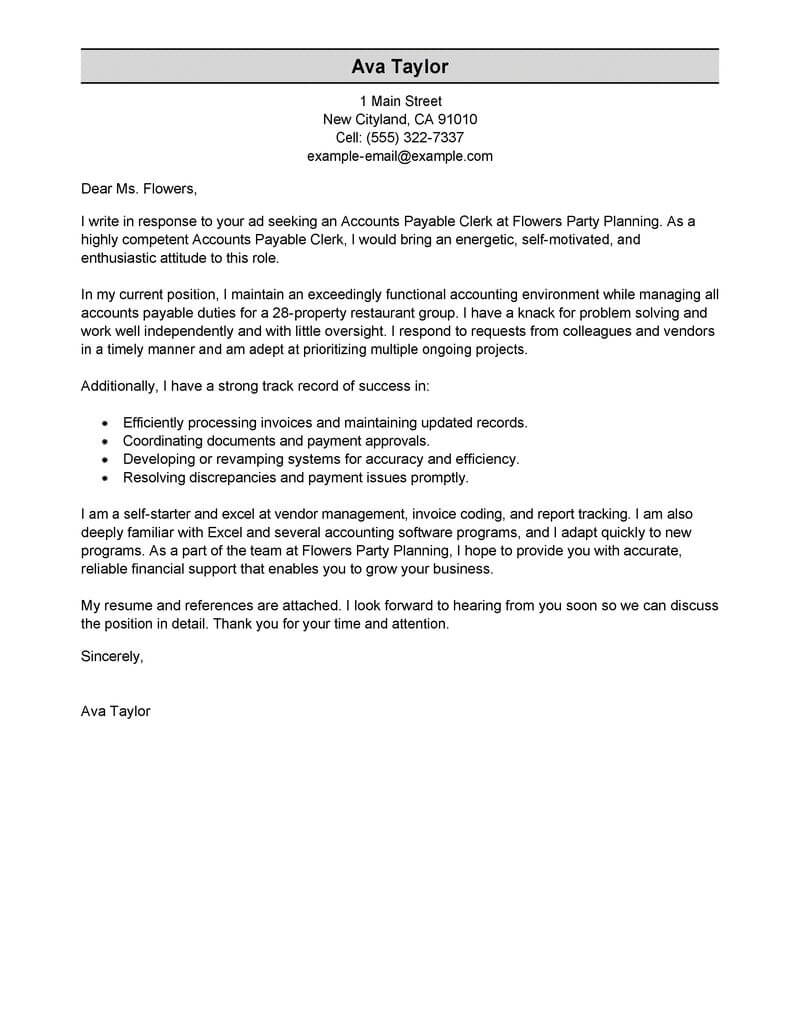 sample accounts payable on best accounts payable specialist cover letter examples livecareer in 2020 writing a cover letter cover letter for resume free cover letter