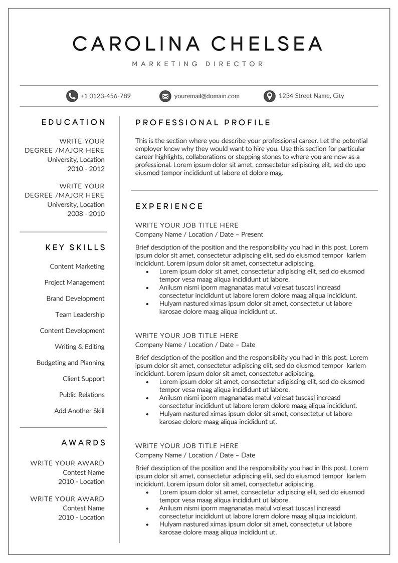 professional resume template for word google docs etsy professional resume examples good resume examples resume examples how a resume looks on professional resume template for word google docs etsy professional resume examples good resume examples resume examples