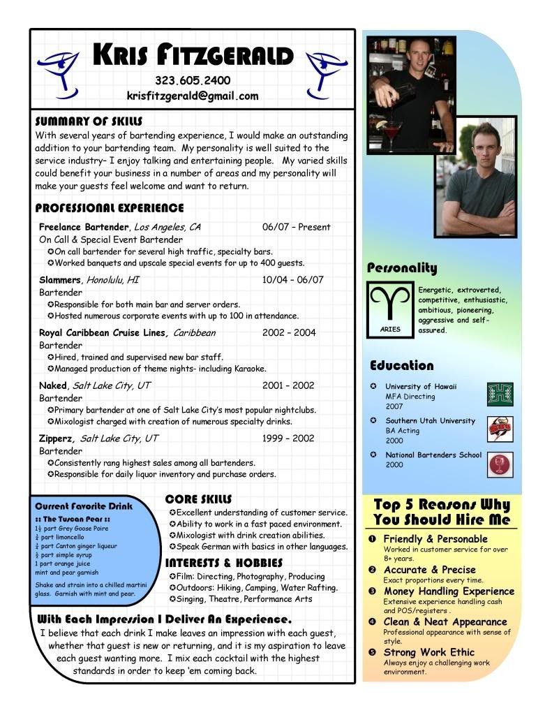 free bartender resume templates on bartender resume example bartending resume resume examples job resume samples job resume template
