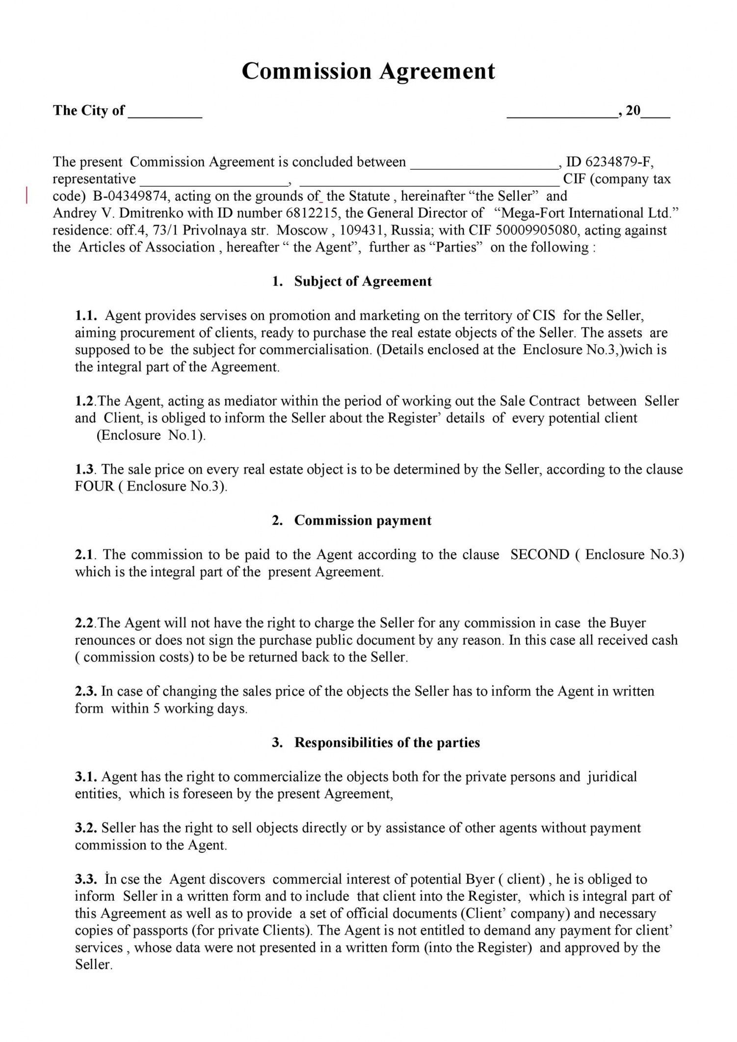 free sales agreement template on browse our sample of sales compensation agreement template for free contract template agreement real estate broker