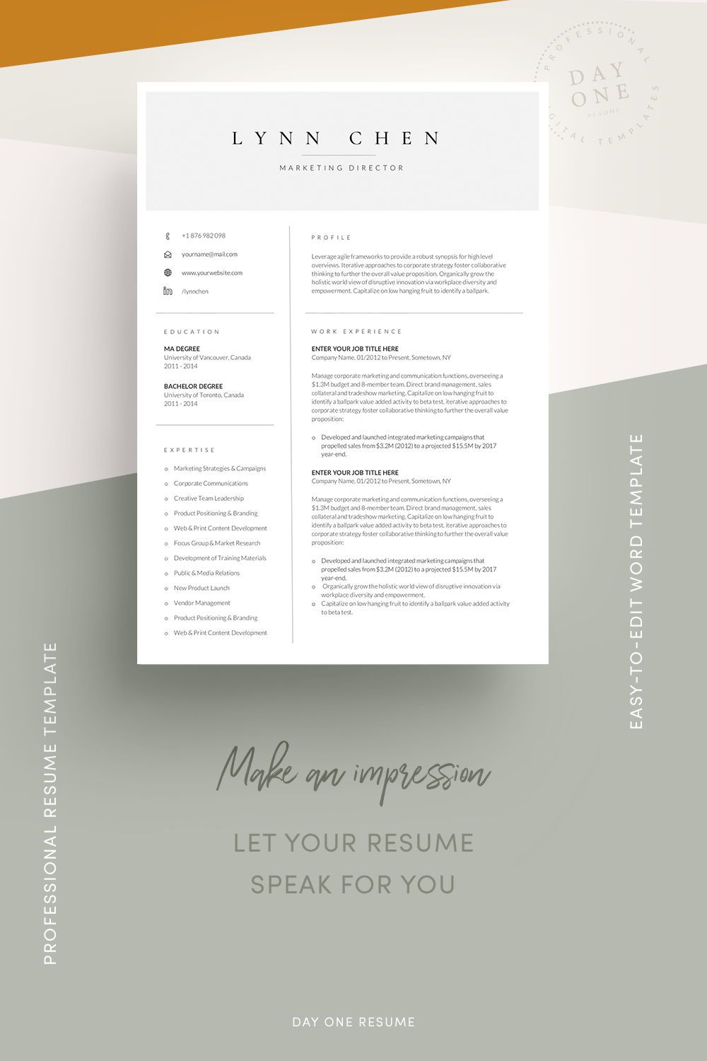 one page resume builder on one page resume template for word simple resume templates etsy one page resume template resume template word simple resume template