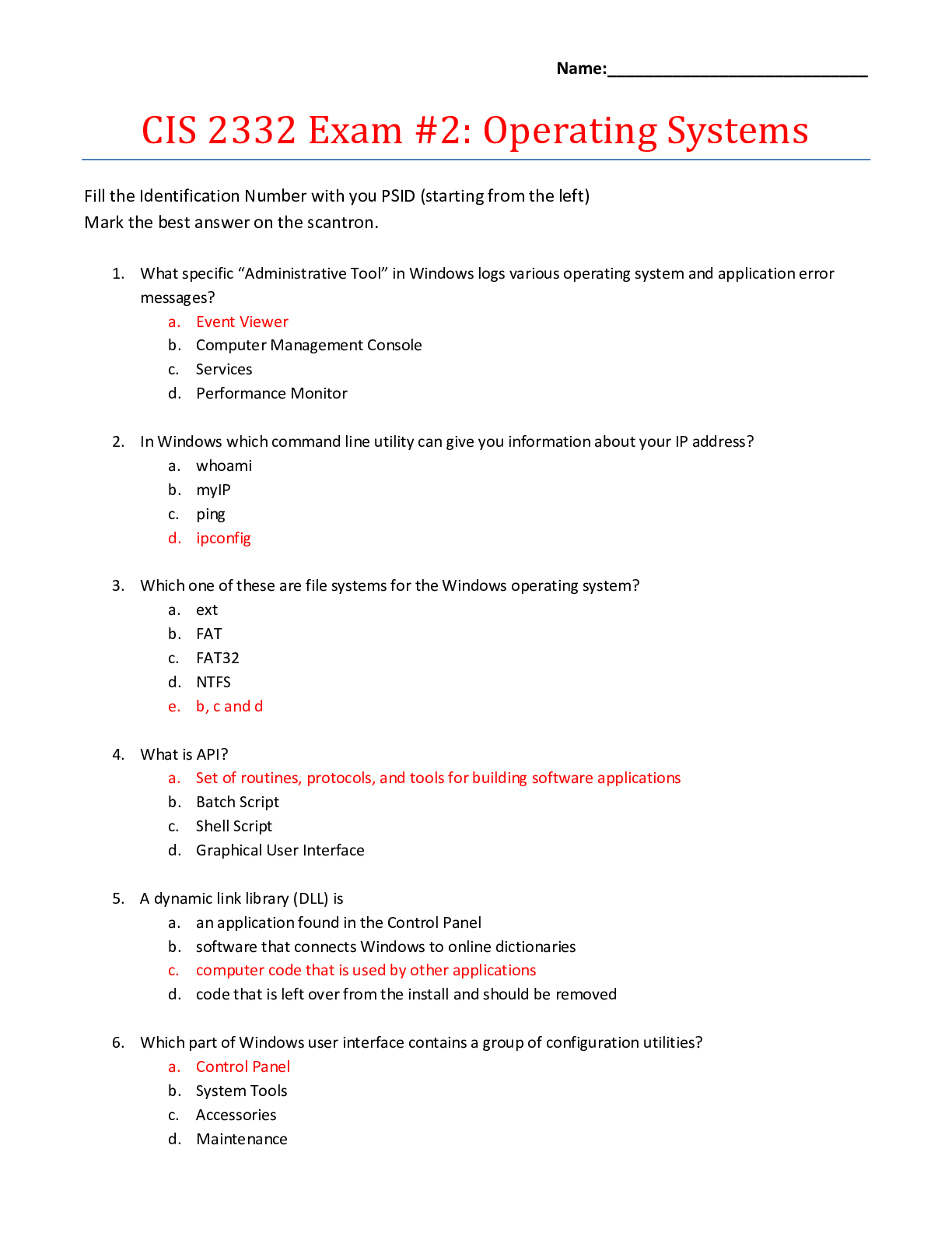 computer basic skills test on university of houston cis2332 exam2 os all questions and answers 100 this or that questions computer networking basics university of houston