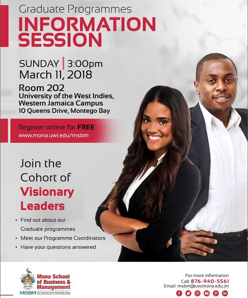 online sports management masters on msbm will be heading to montego bay next see you this sunday march 11 2018 for our third and final graduate program business management graduate studies