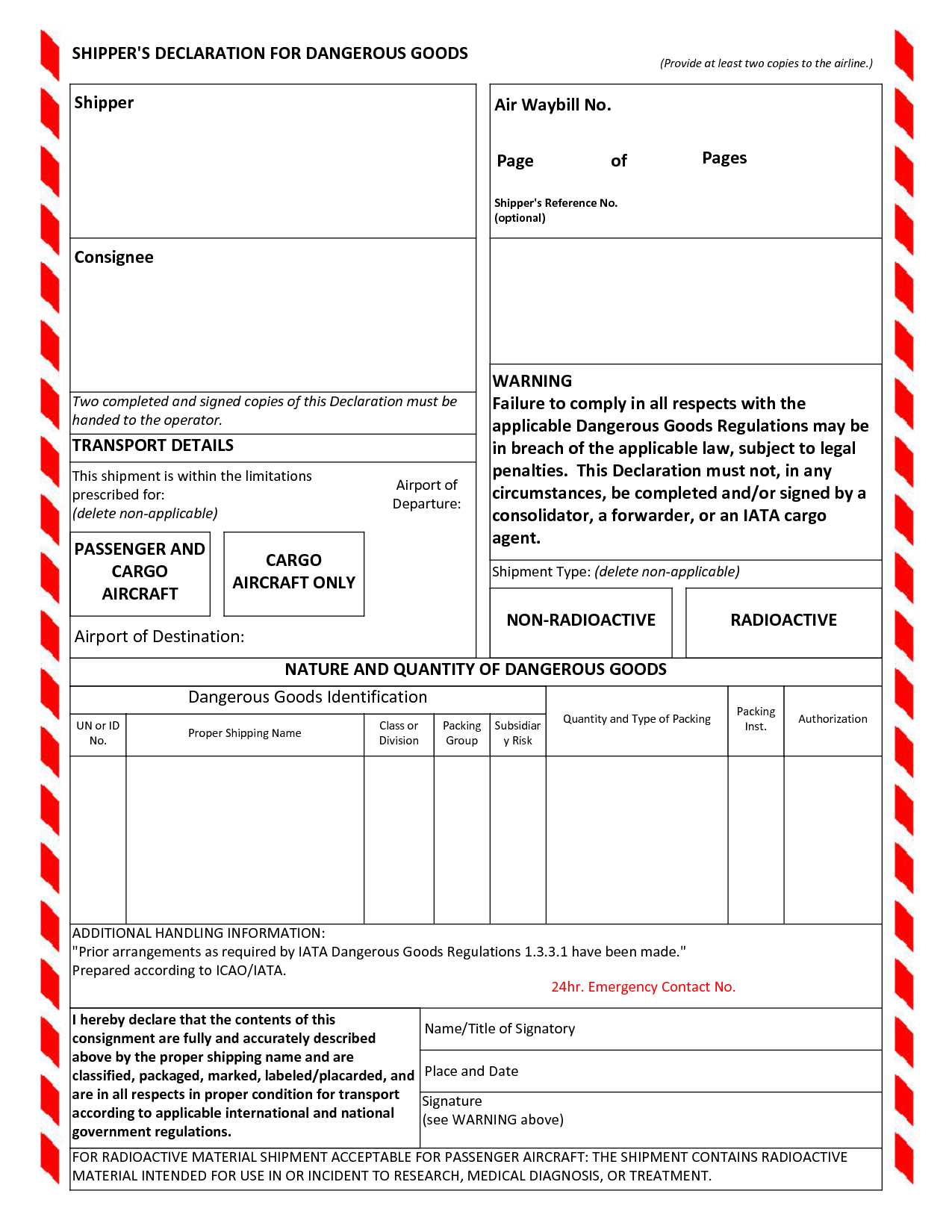 shipping and receiving forklift resume on shippers declaration for dangerous goods dhhr dangerous goods air image air cargo