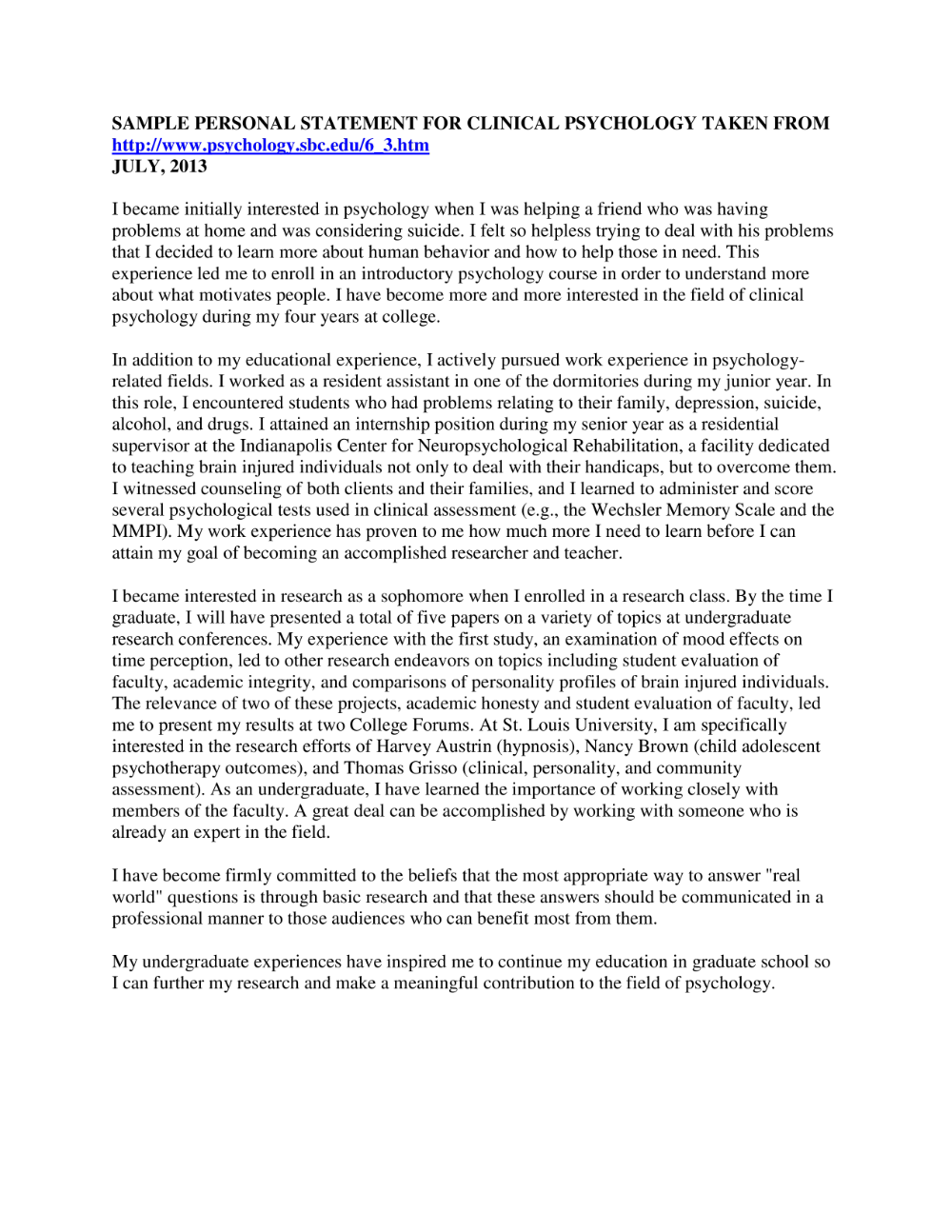 personal statement examples for graduate school on how to create a psychology graduate school personal statement download this ps personal statement grad school personal statement law school personal statement