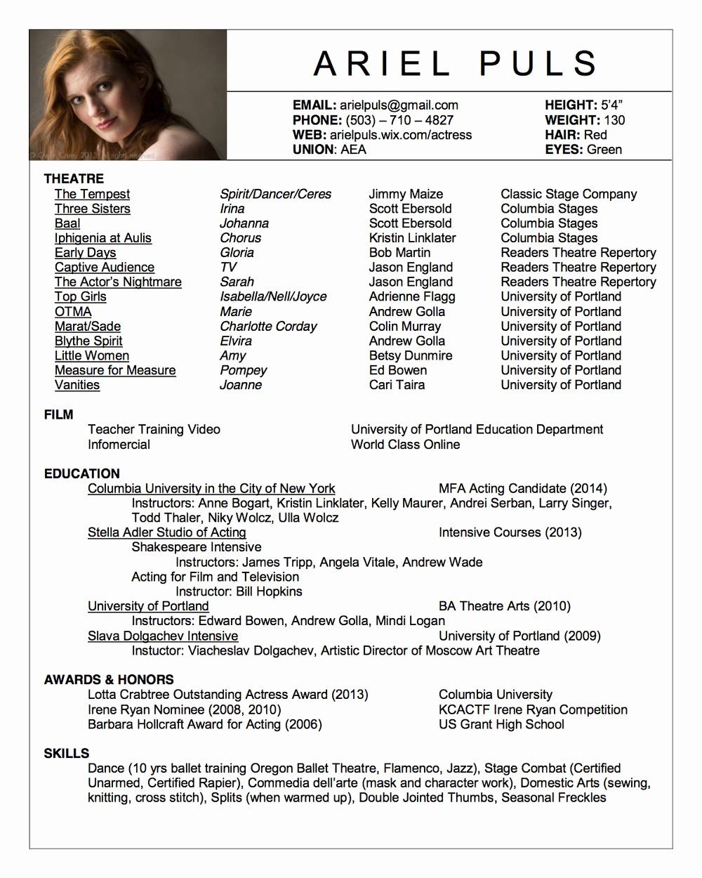 theatre resume template download on theatre resume template google docs inspirational acting resume google search acting class stuff acting resume resume template acting resume template