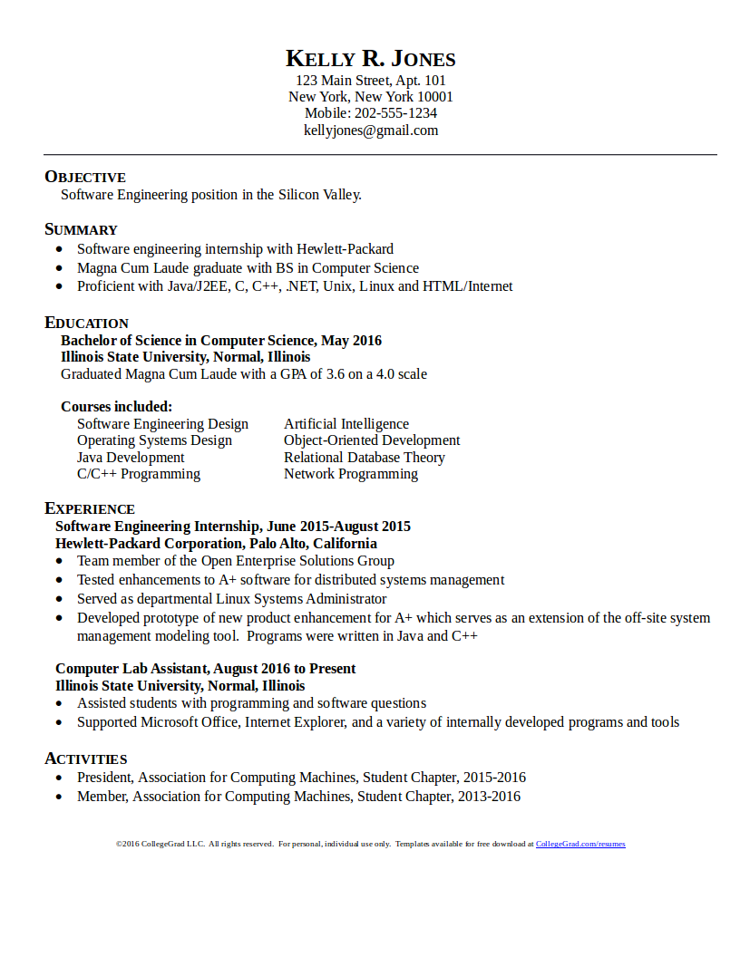 resume format for computer science engineering students for internship on computer science software engineer resume template download for free at https coll resume template examples student resume template sample resume templates
