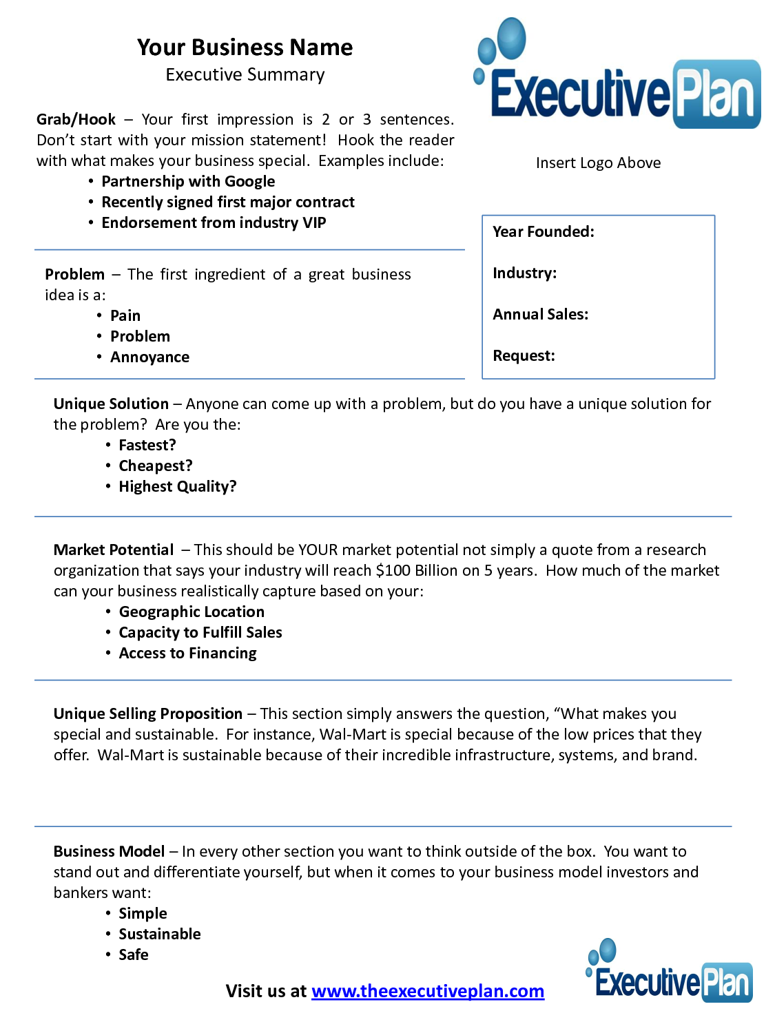 examples of executive summary on executive summary template for bank loan executive summary template business plan template executive summary