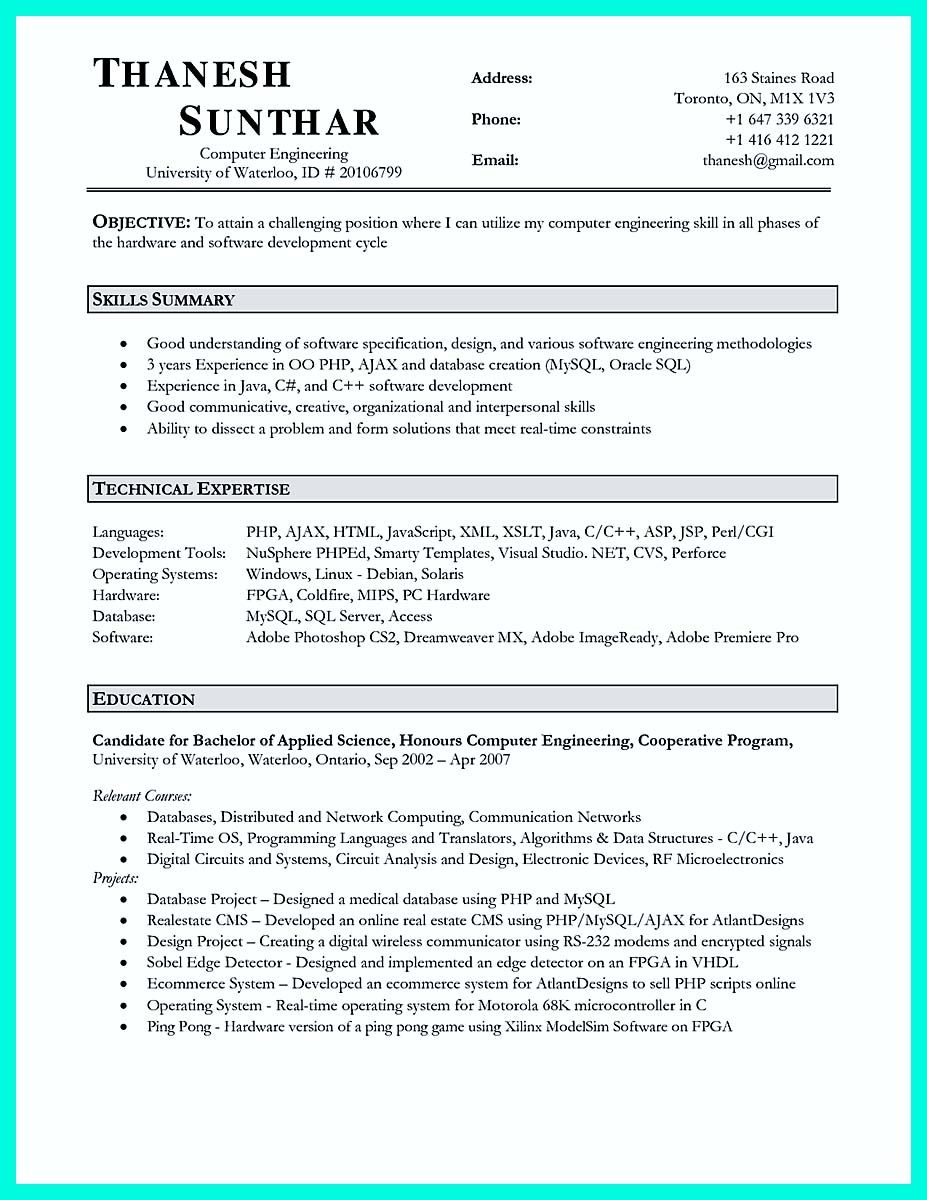 how to create a perfect resume for freshers on awesome the perfect computer engineering resume sample to get job soon engineering resume resume skills best resume format