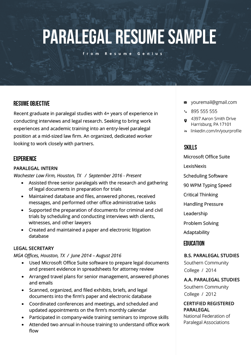 corporate paralegal resume sample on paralegal resume sample writing guide resume genius paralegal download resume modern resume template free