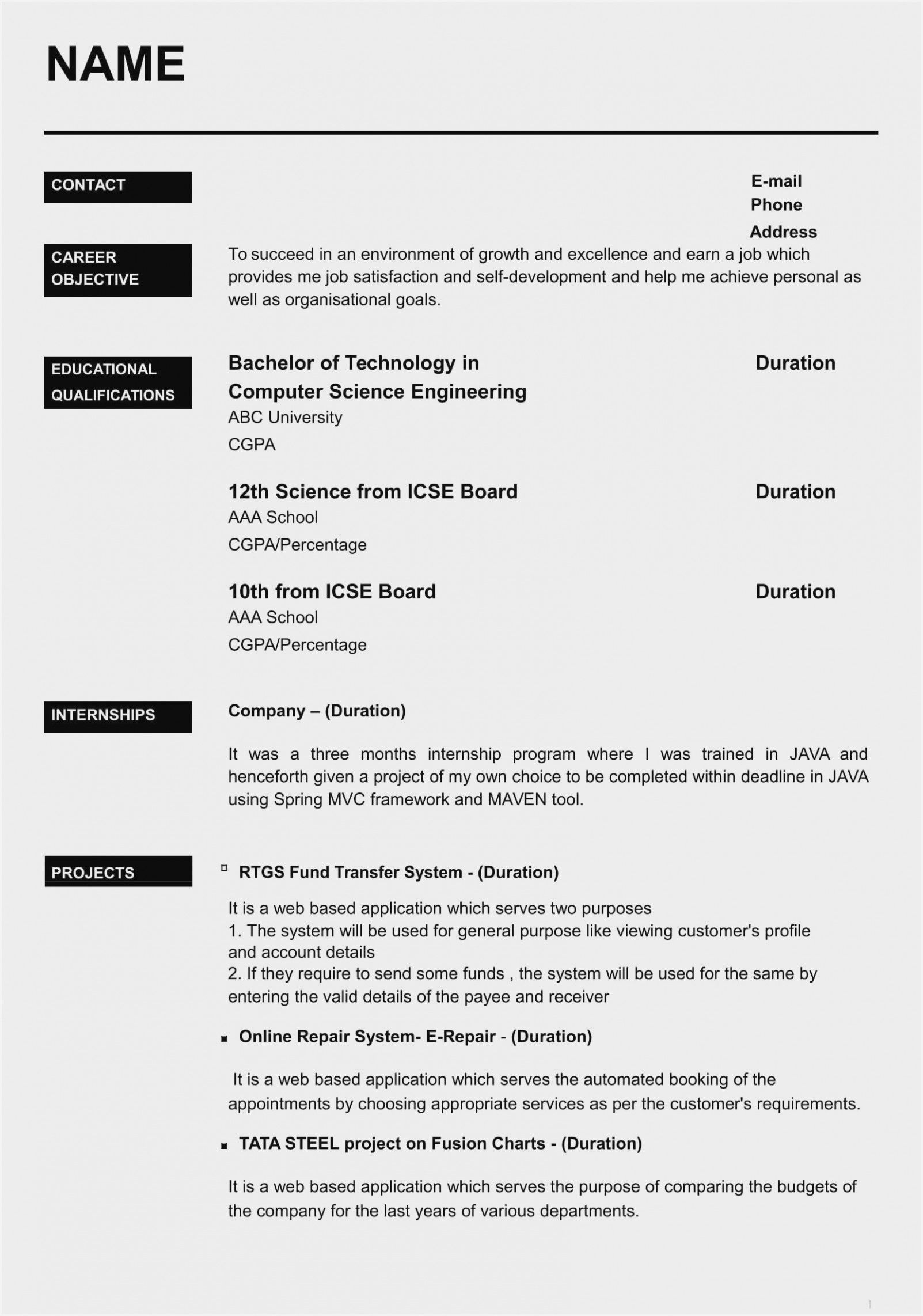 15 resume format pdf or phrase computer science engineer resume on 15 resume format pdf or phrase