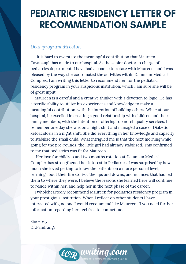 new grad rn residency programs on pediatric residency letter of recommendation sample letter of recommendation lettering personal statement grad school